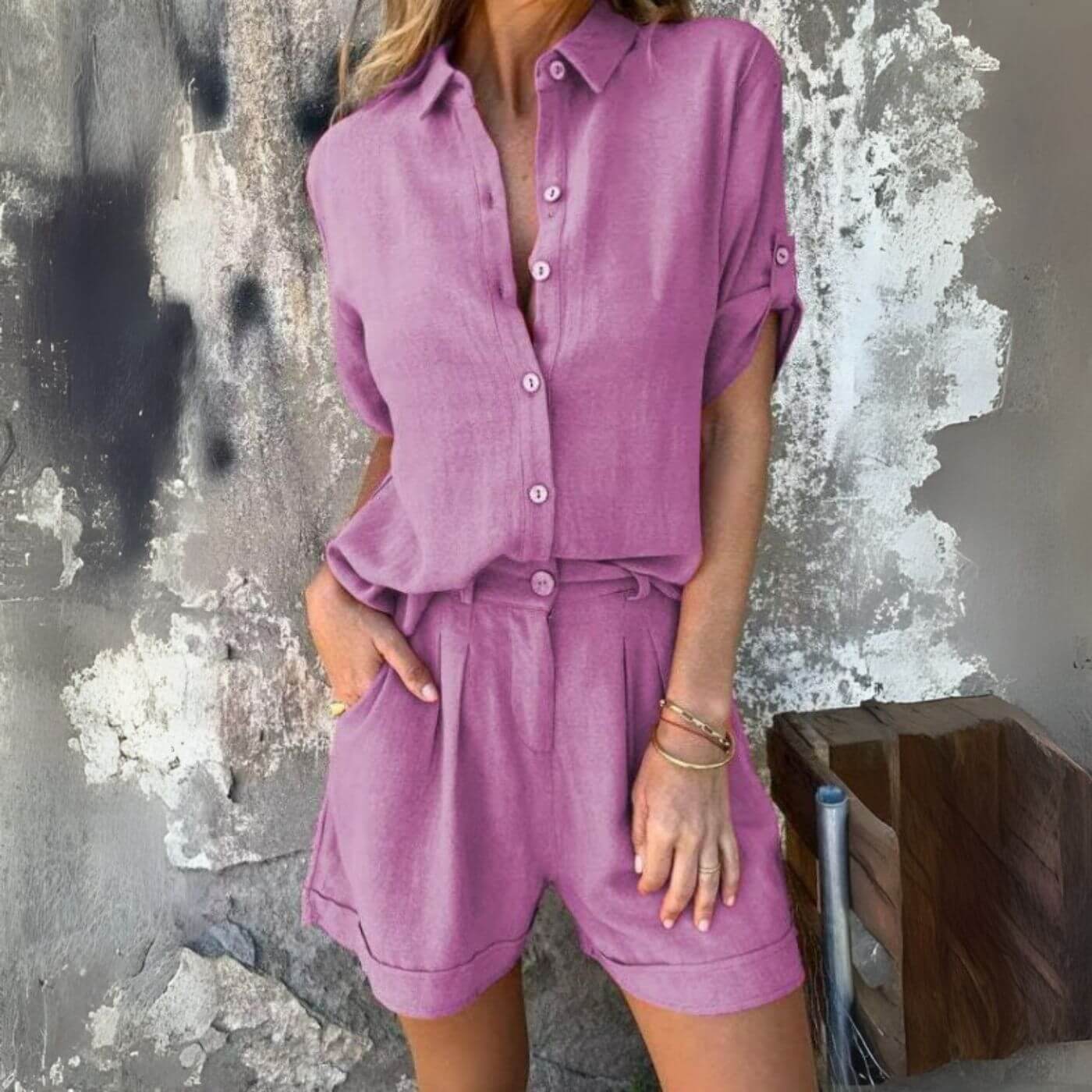 Amber™ – Breathable Shirt and Shorts Set