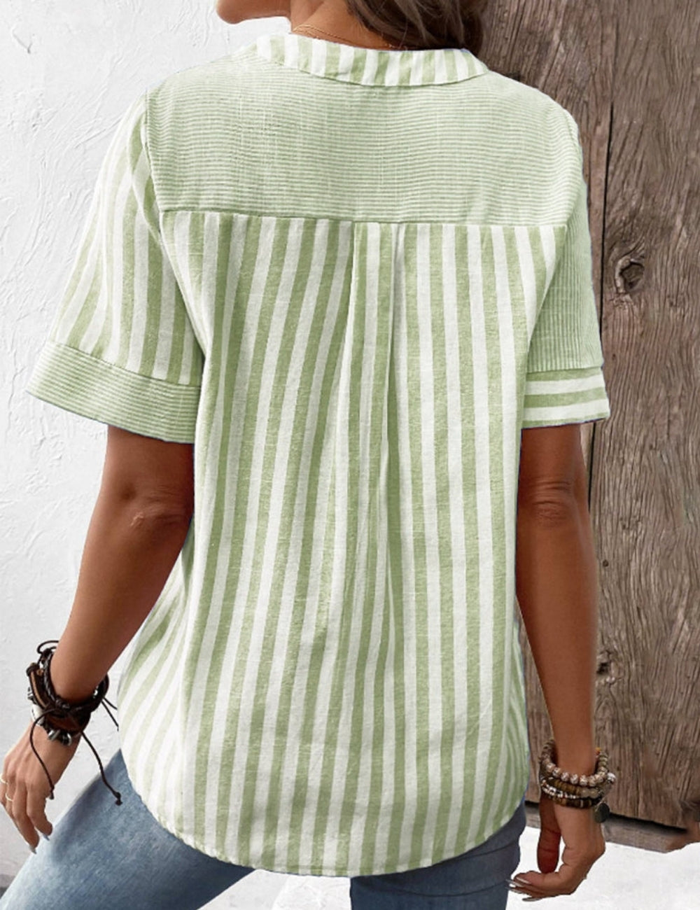 Dorothea™ - Casual Striped Button-Down Blouse