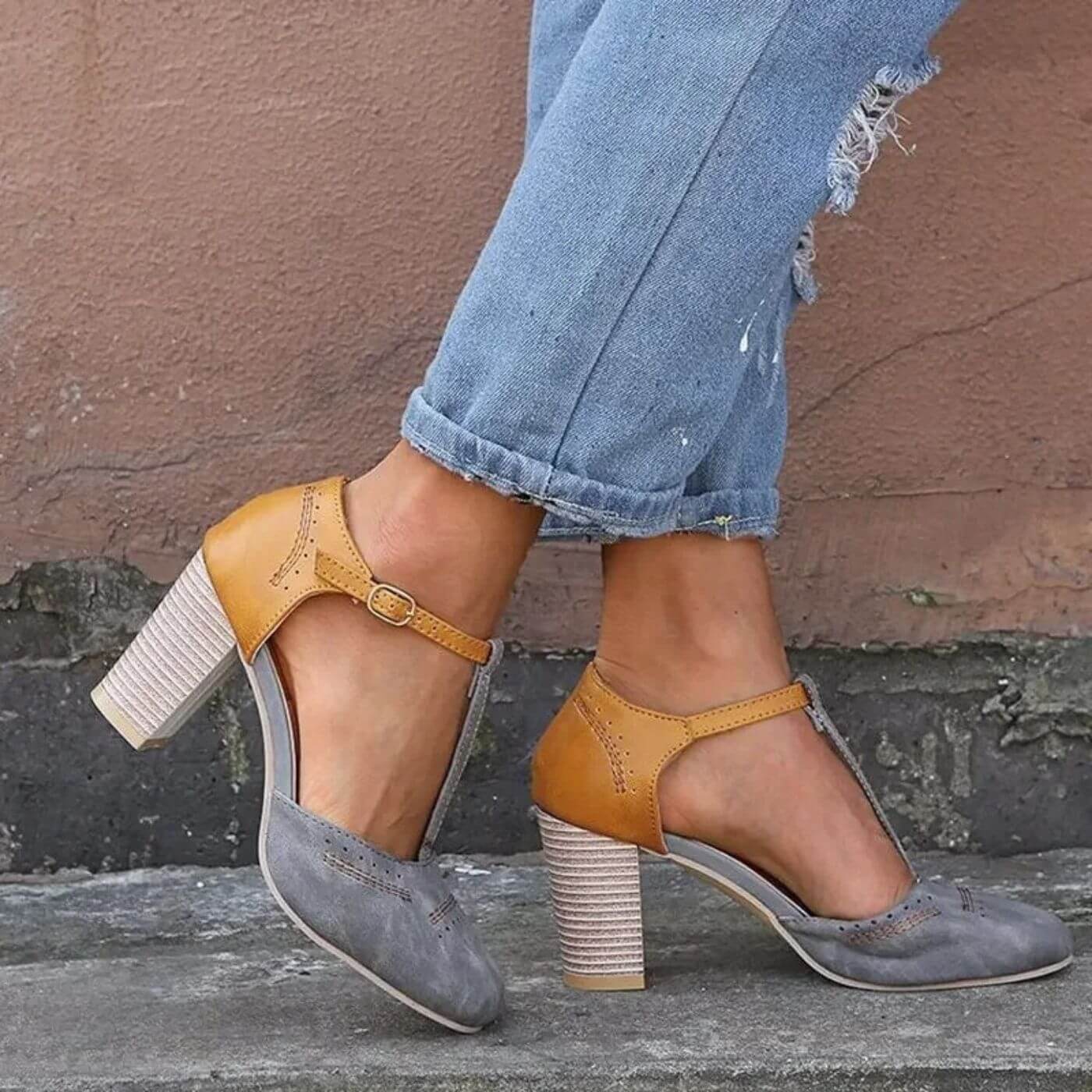Edith™ – Elegant Block Heel Orthopedic Sandals