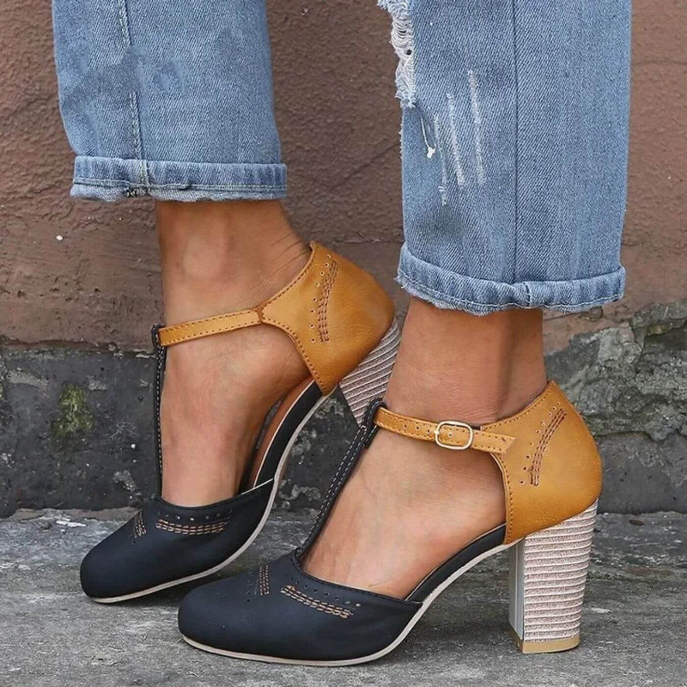 Edith™ – Elegant Block Heel Orthopedic Sandals
