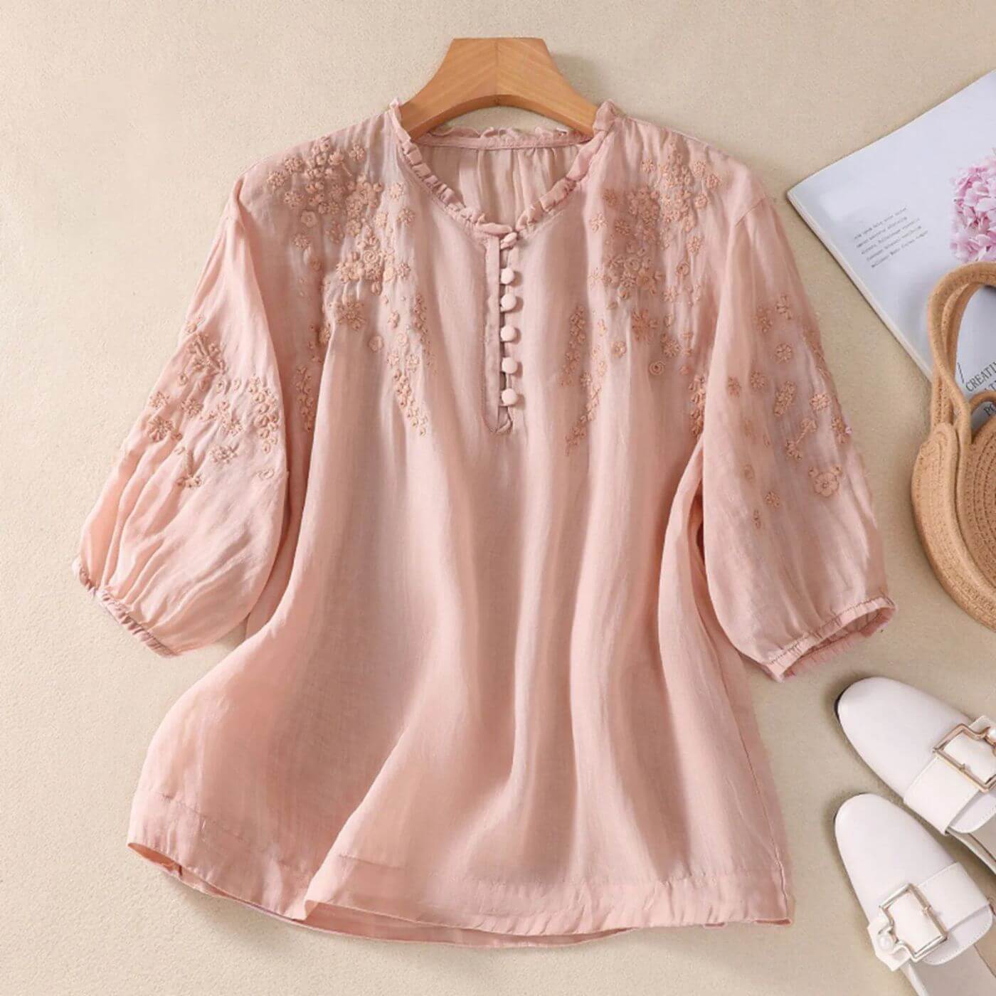Eliana™ – Light And Breezy Embroidered Blouse
