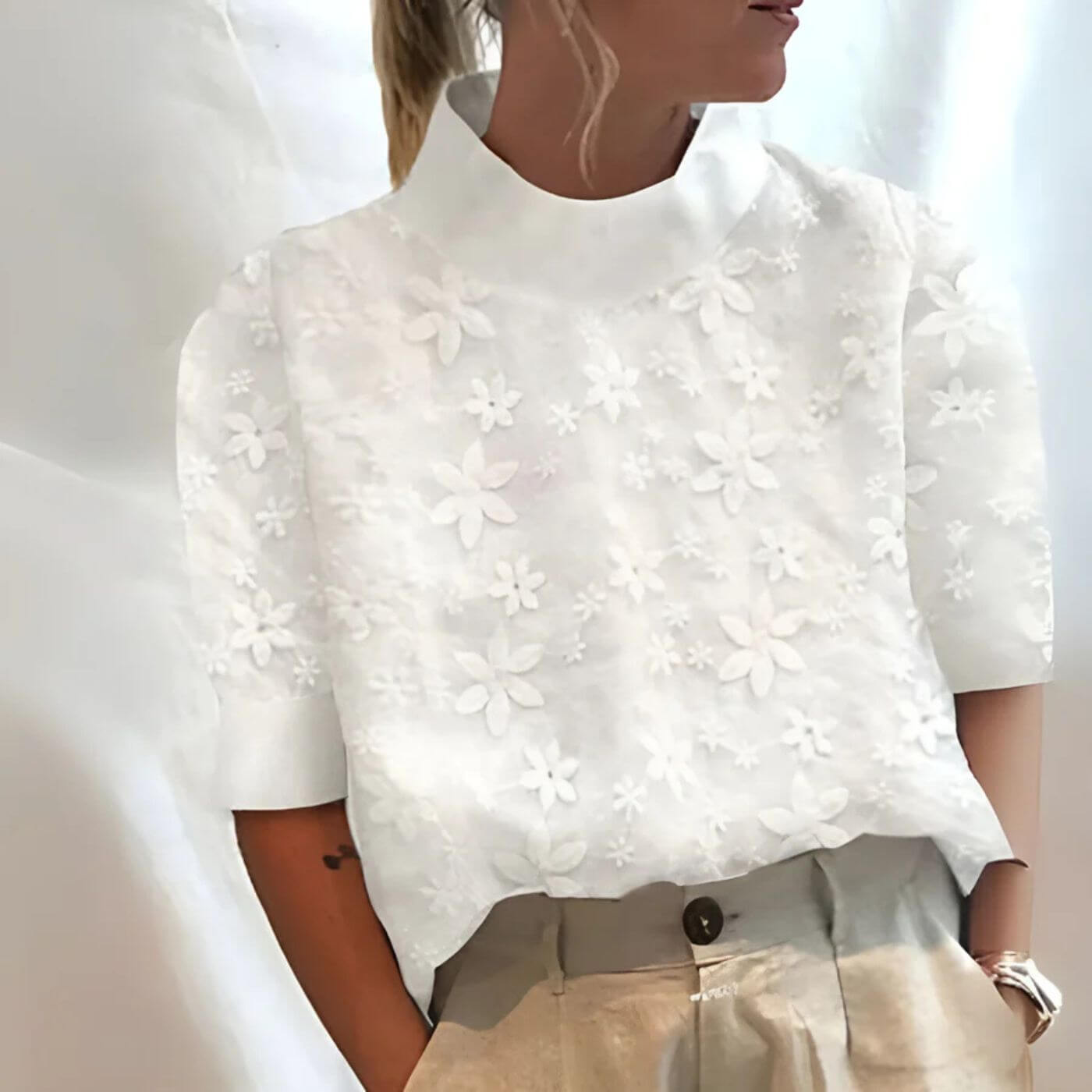 Emma™ – Elegant Embroidered Summer Blouse