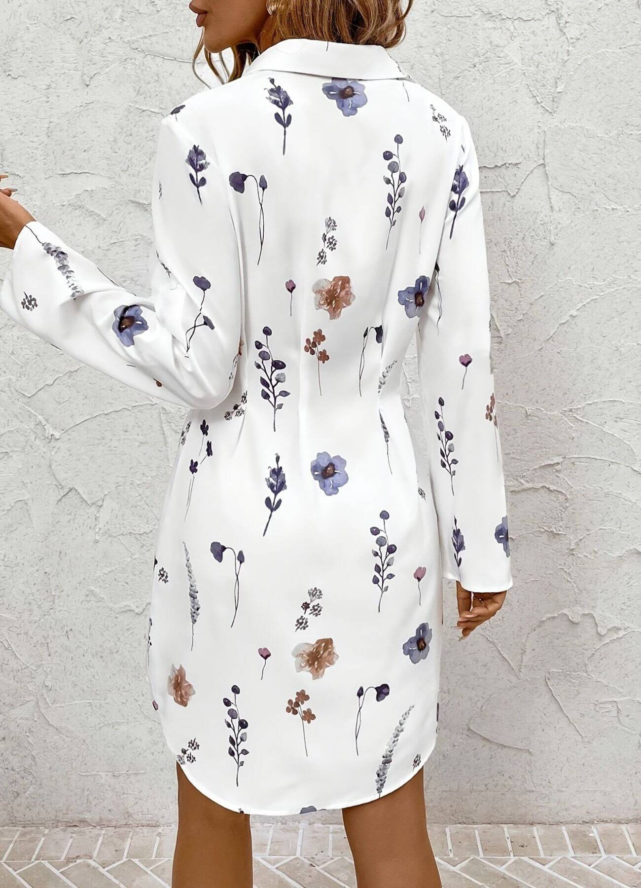 Erica™ – Elegant Button Down Floral Dress