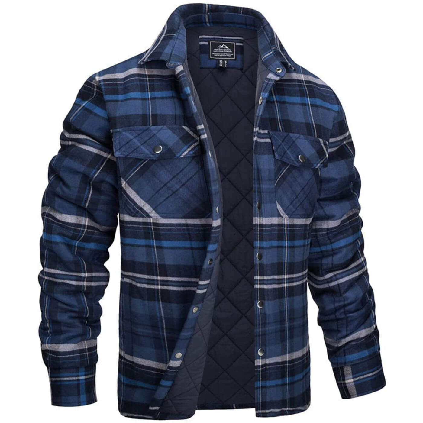 Felix™ - Plaid Quilted Lining Long Sleeve Jacket