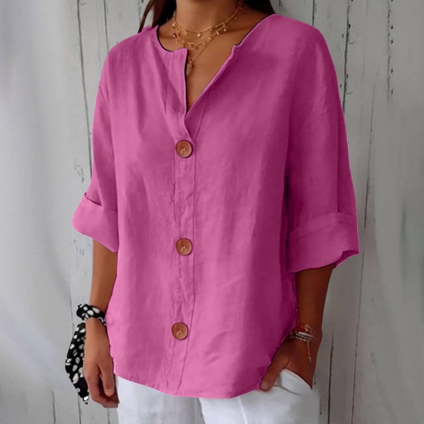 Hailey™ - Casual Linen Blouse