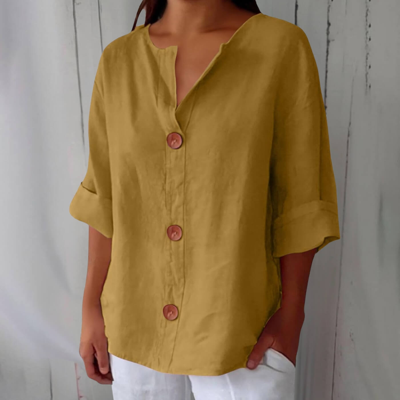 Hailey™ - Casual Linen Blouse