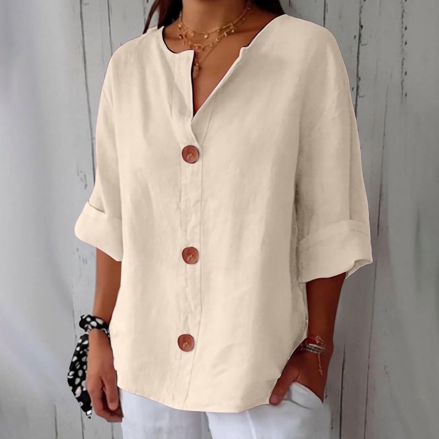 Hailey™ - Casual Linen Blouse