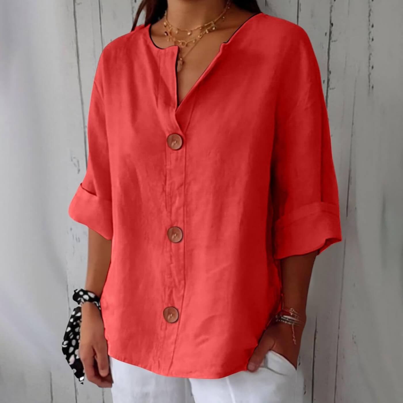 Hailey™ - Casual Linen Blouse