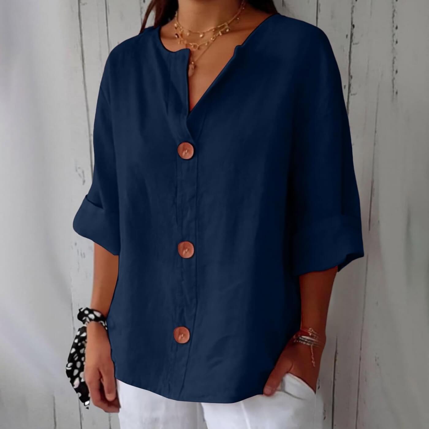 Hailey™ - Casual Linen Blouse