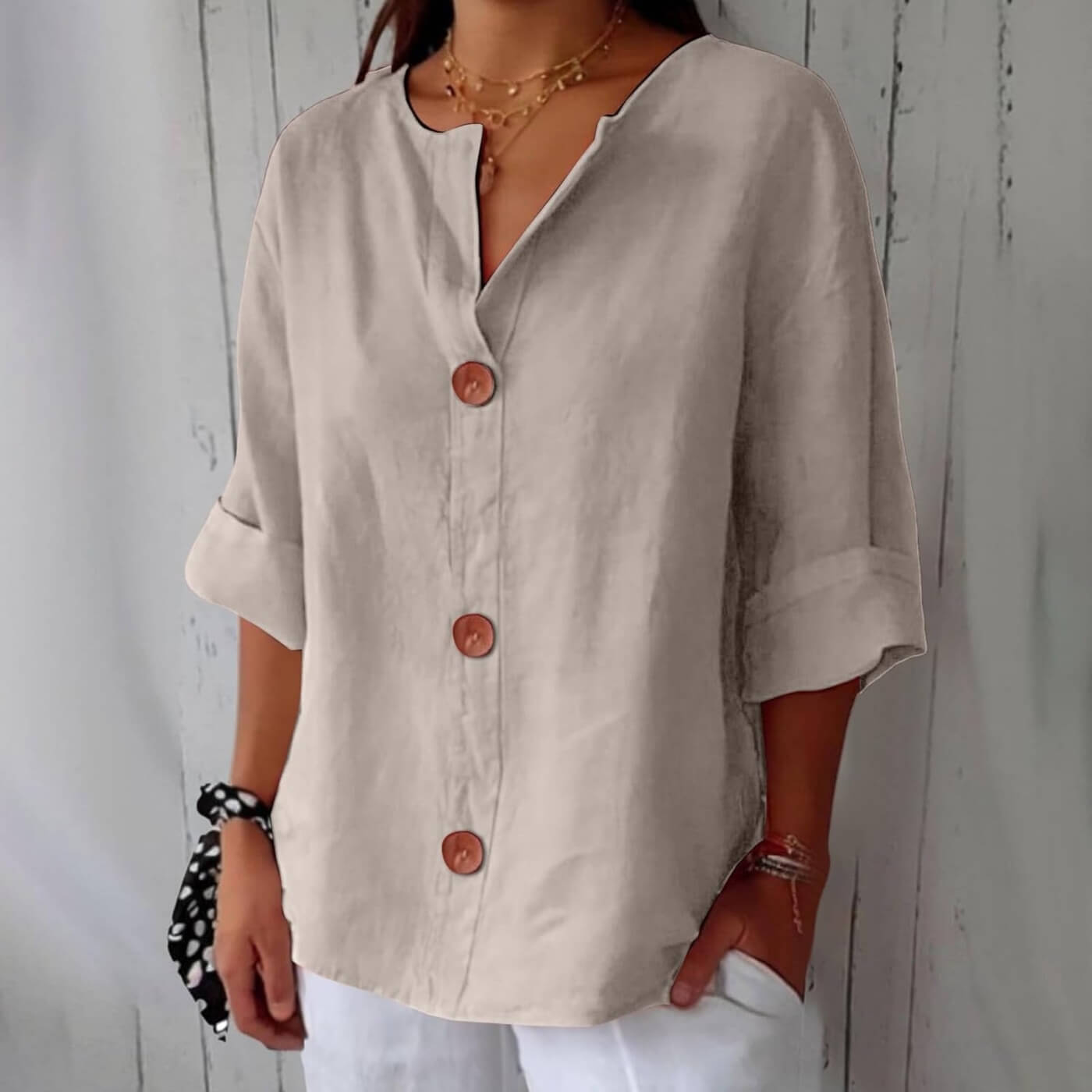Hailey™ - Casual Linen Blouse