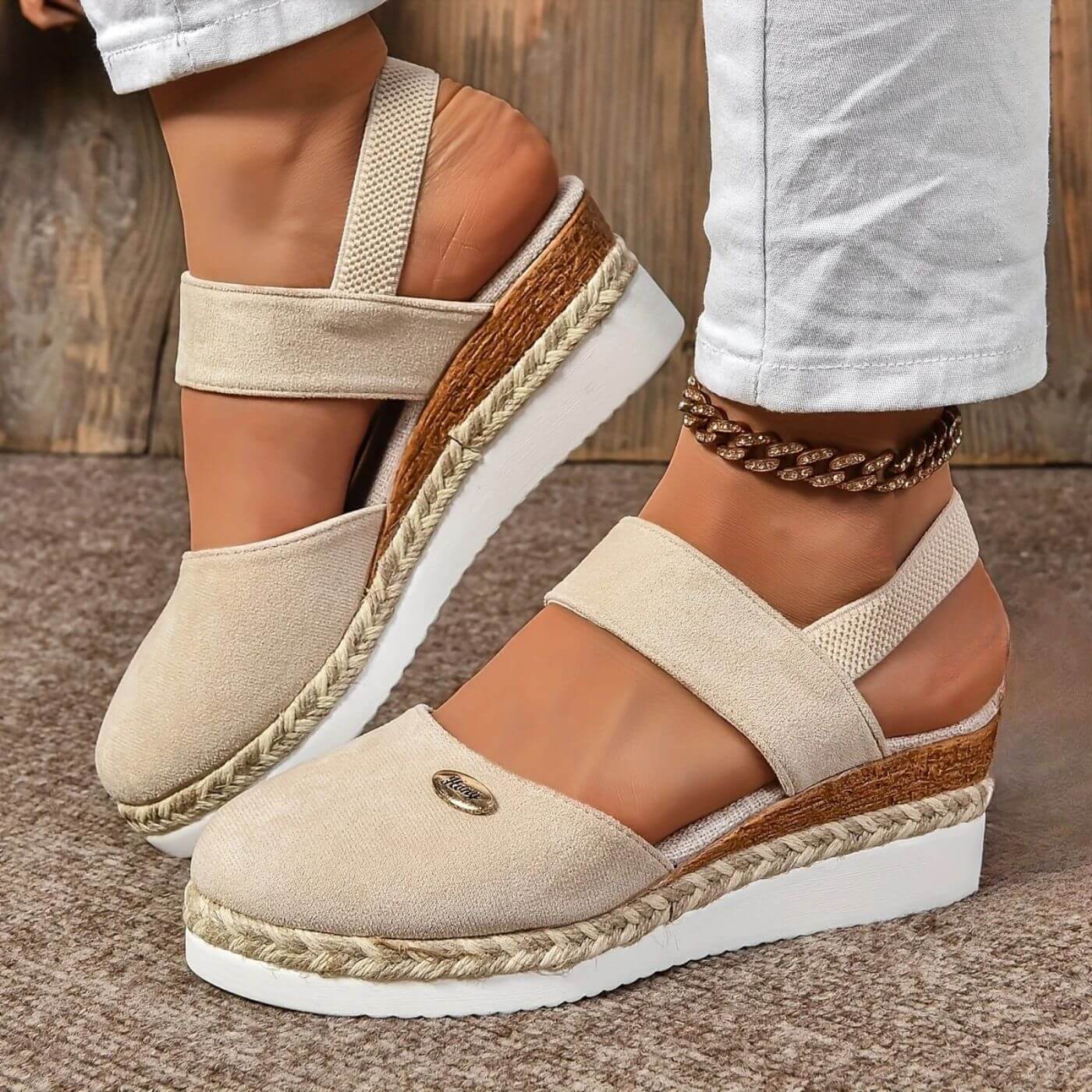 Jamie™ - Elegant Closed Toe Orthopedic Wedge Sandals