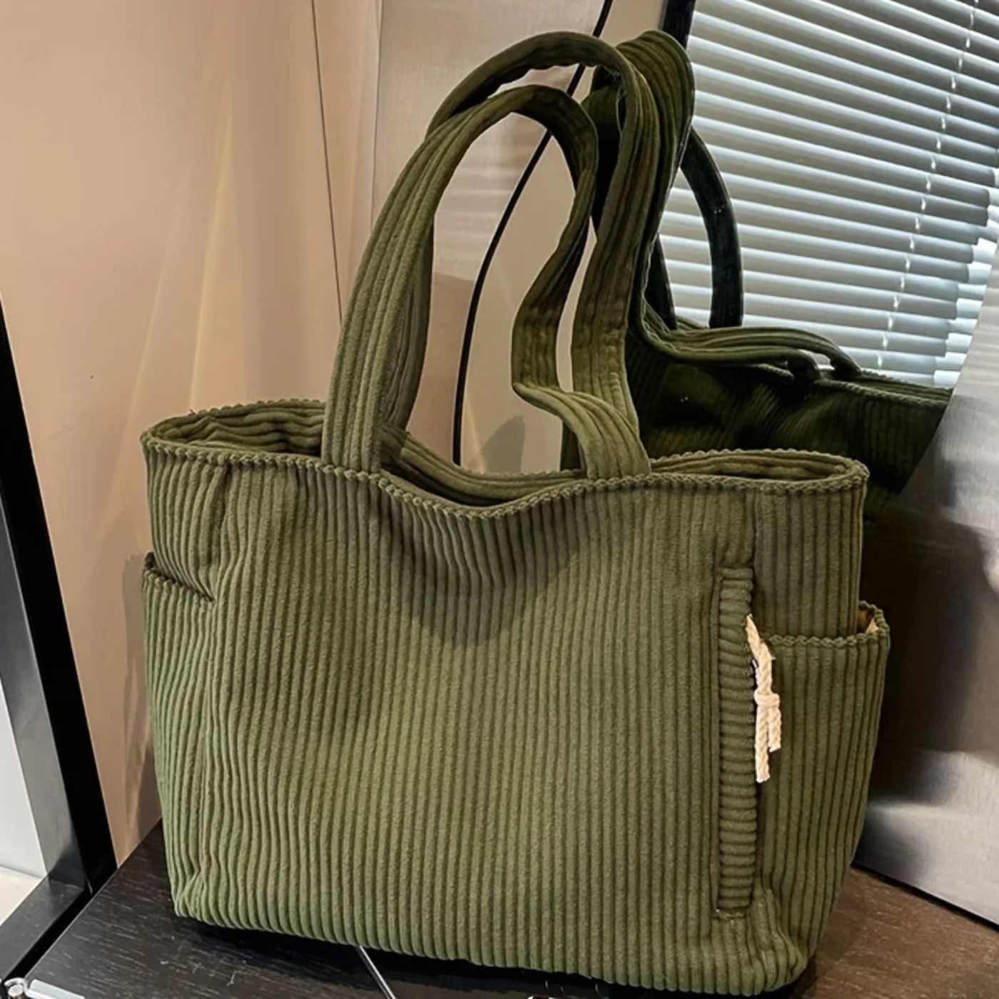 Jenna™ – Stylish Corduroy Tote Bag