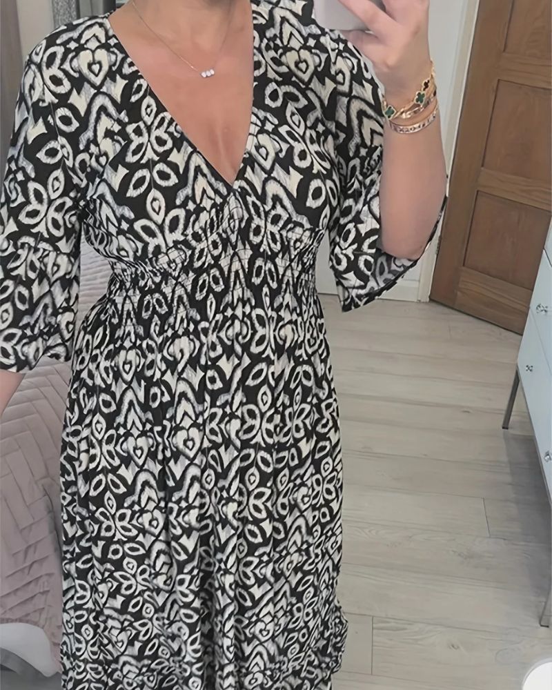 Judith™ – Casual Bohemian V-Neck Summer Dress