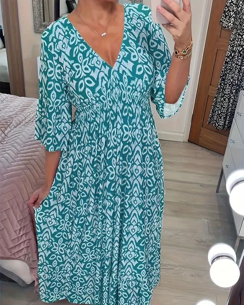 Judith™ – Casual Bohemian V-Neck Summer Dress