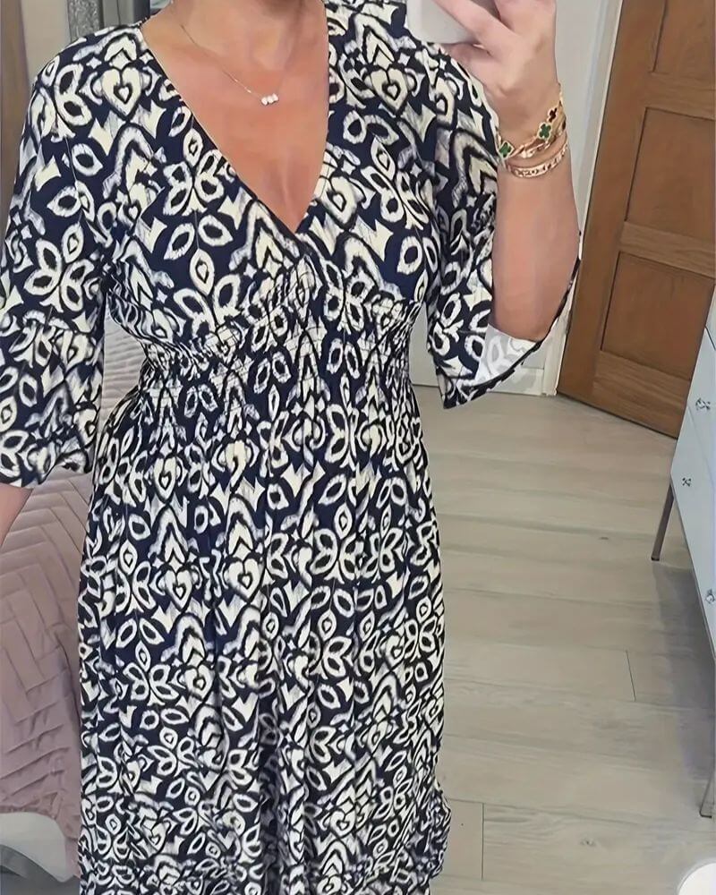 Judith™ – Casual Bohemian V-Neck Summer Dress