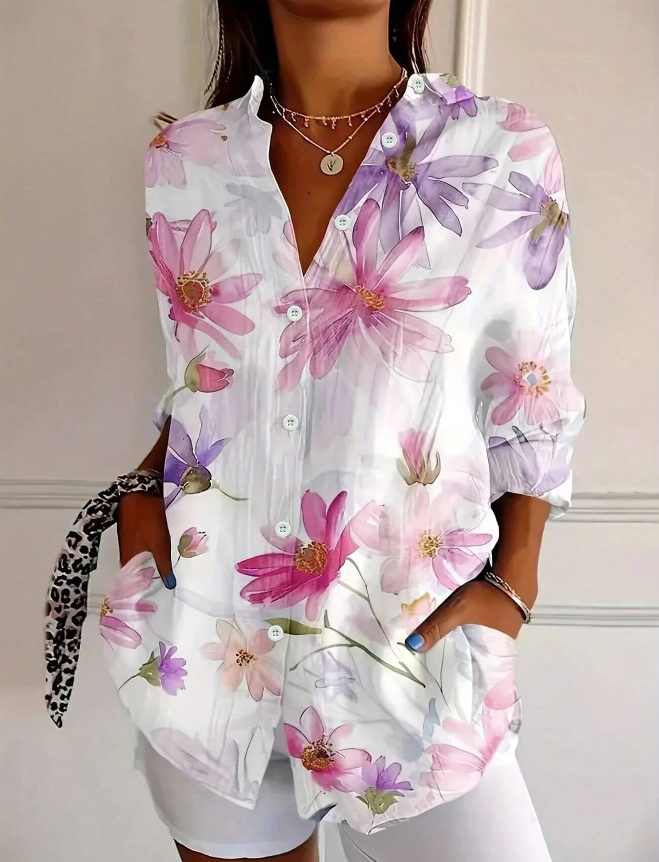 Katrina™ – Comfortable Floral Blouse in Multicolor