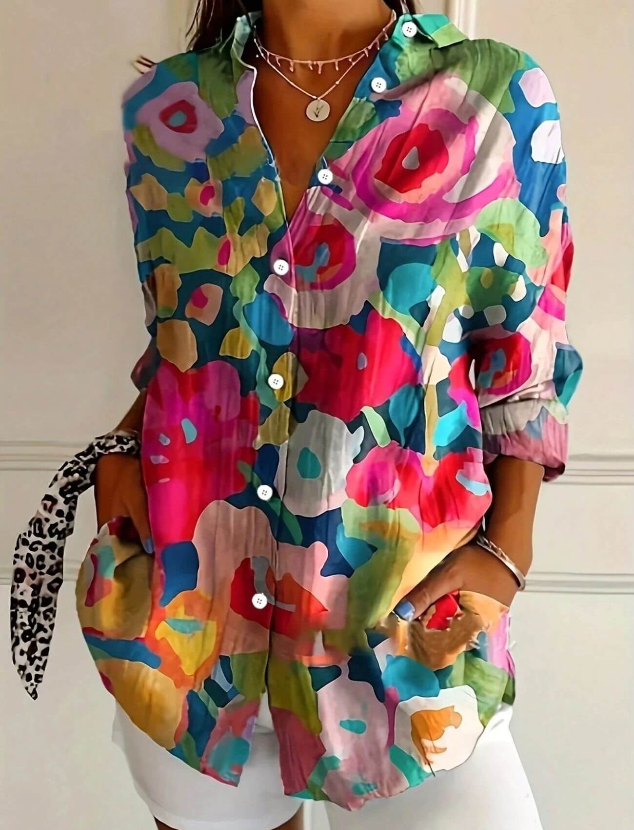 Katrina™ – Comfortable Floral Blouse in Multicolor