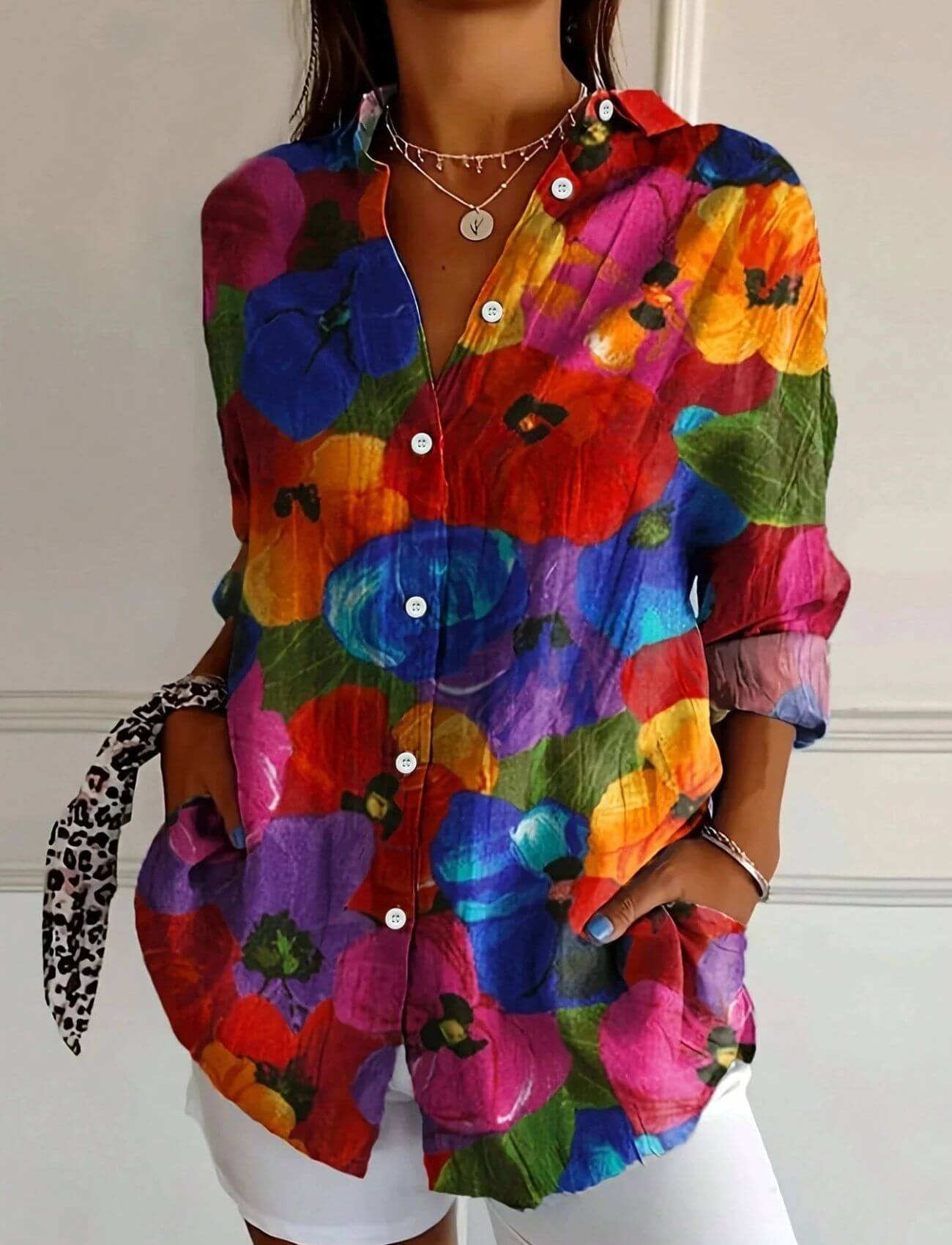 Katrina™ – Comfortable Floral Blouse in Multicolor