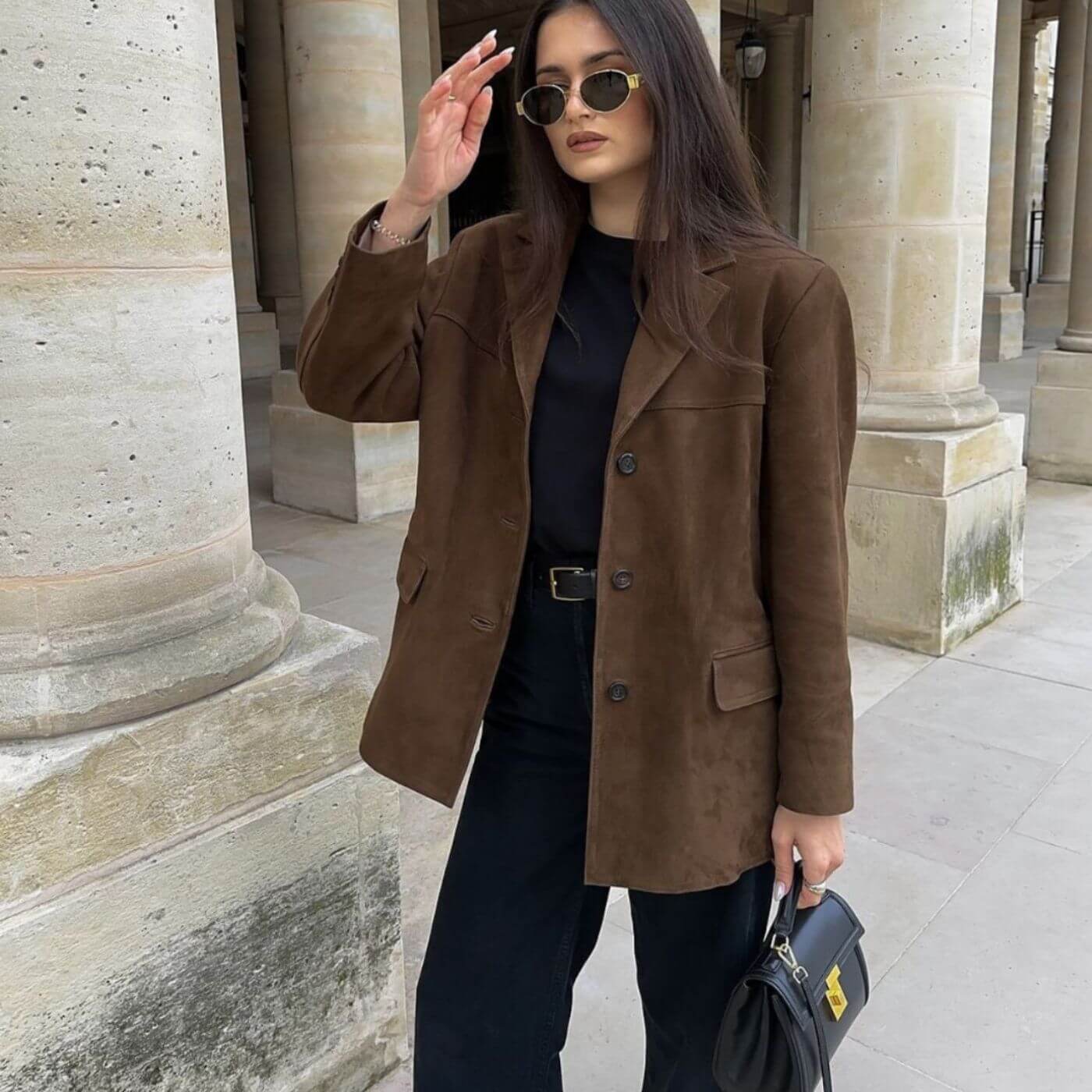 Léonie™ - Luxury Vintage Suede Blazer