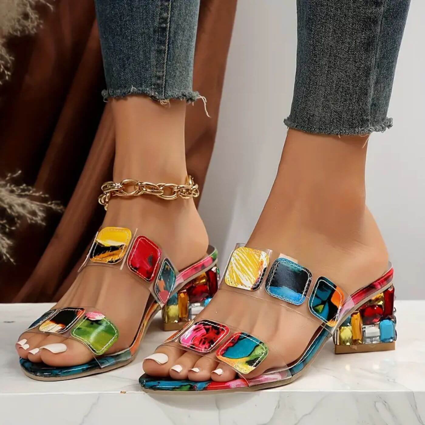 Makayla™ - Double Strap Multicolor Orthopedic Sandals