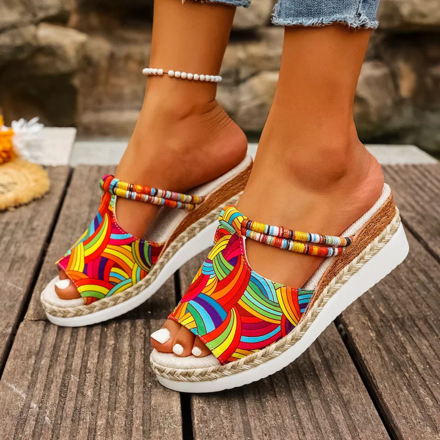 Kelsey™ - Multicolor Orthopedic Wedge Sandals