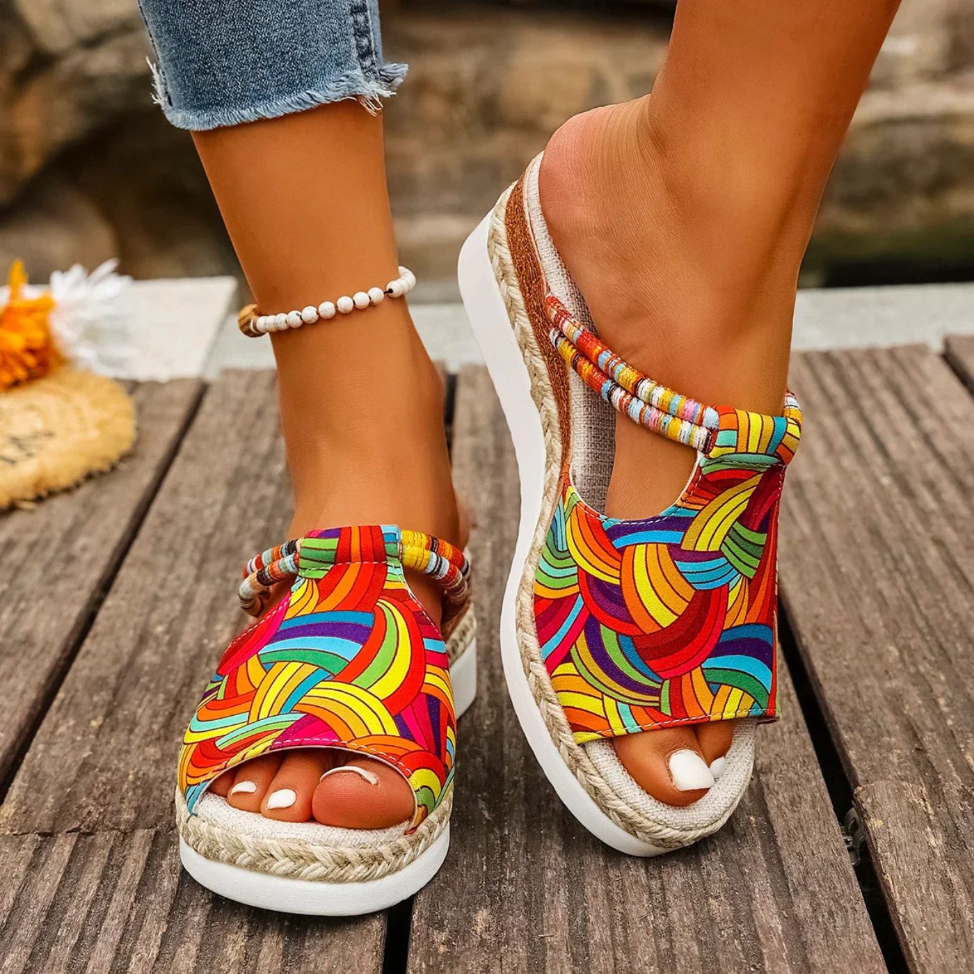 Kelsey™ - Multicolor Orthopedic Wedge Sandals