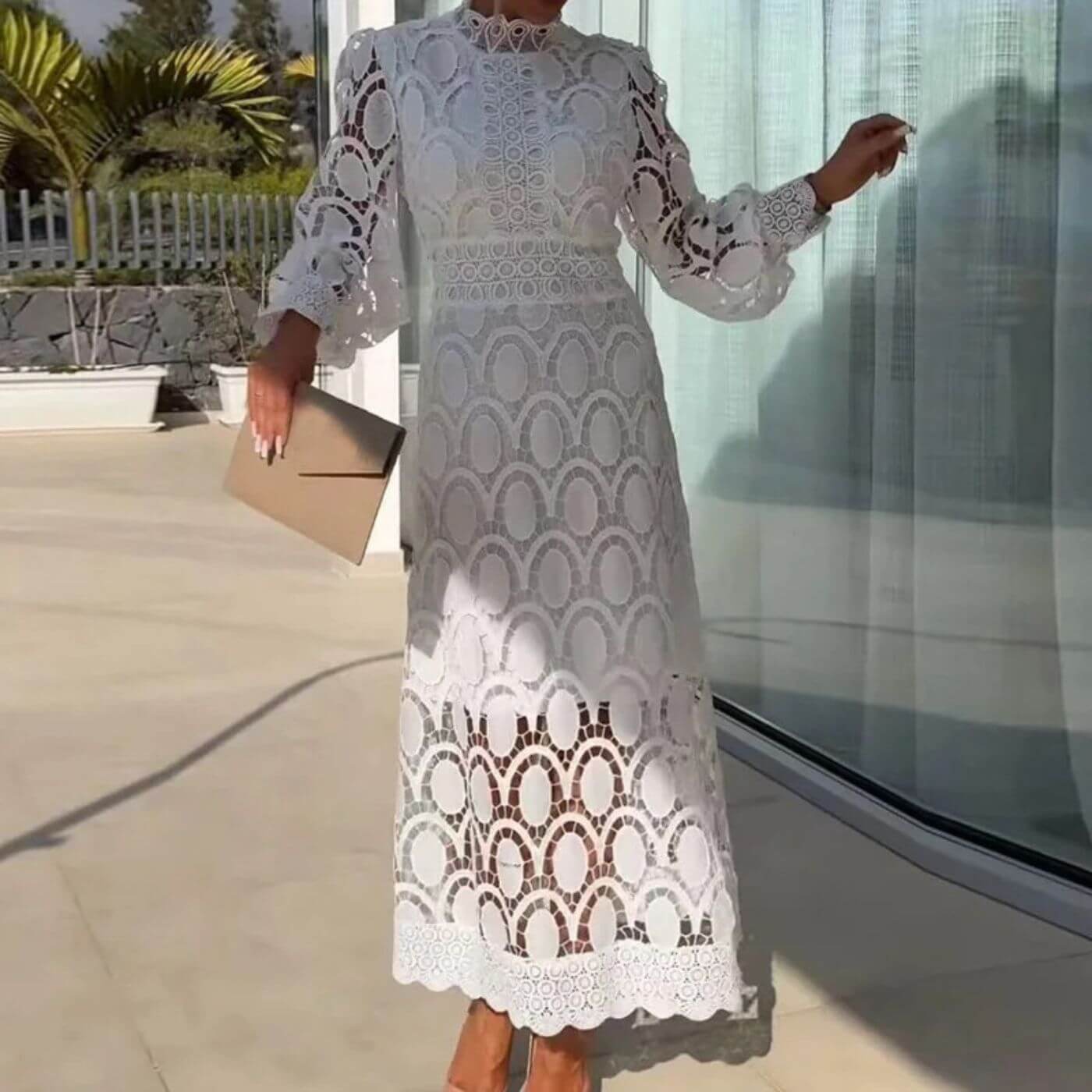 Megan™ – Elegant Lace Maxi Dress
