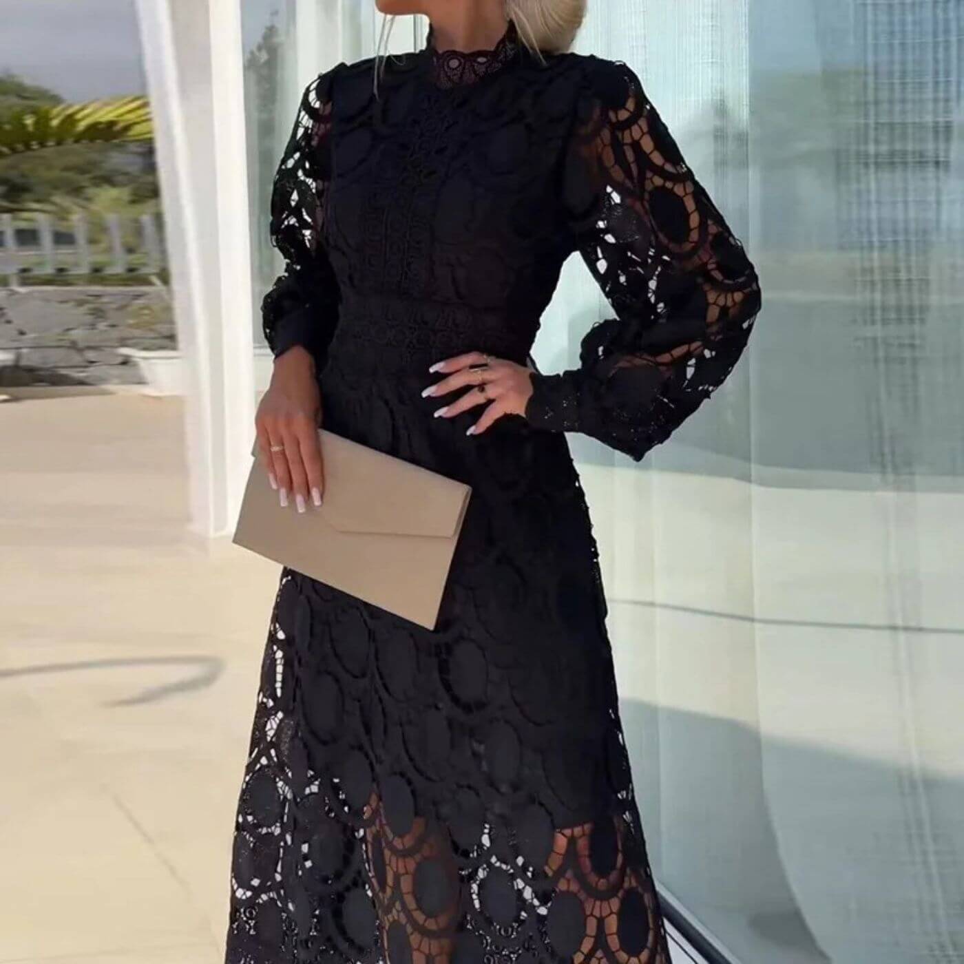 Megan™ – Elegant Lace Maxi Dress