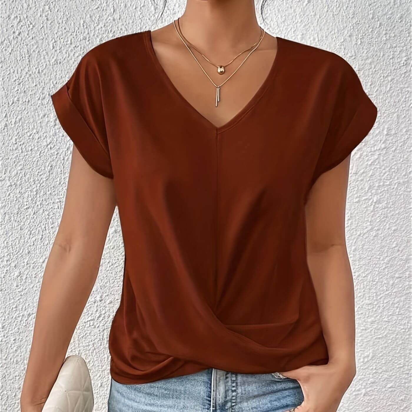 Olive™ – Casual V-Neck T-shirt