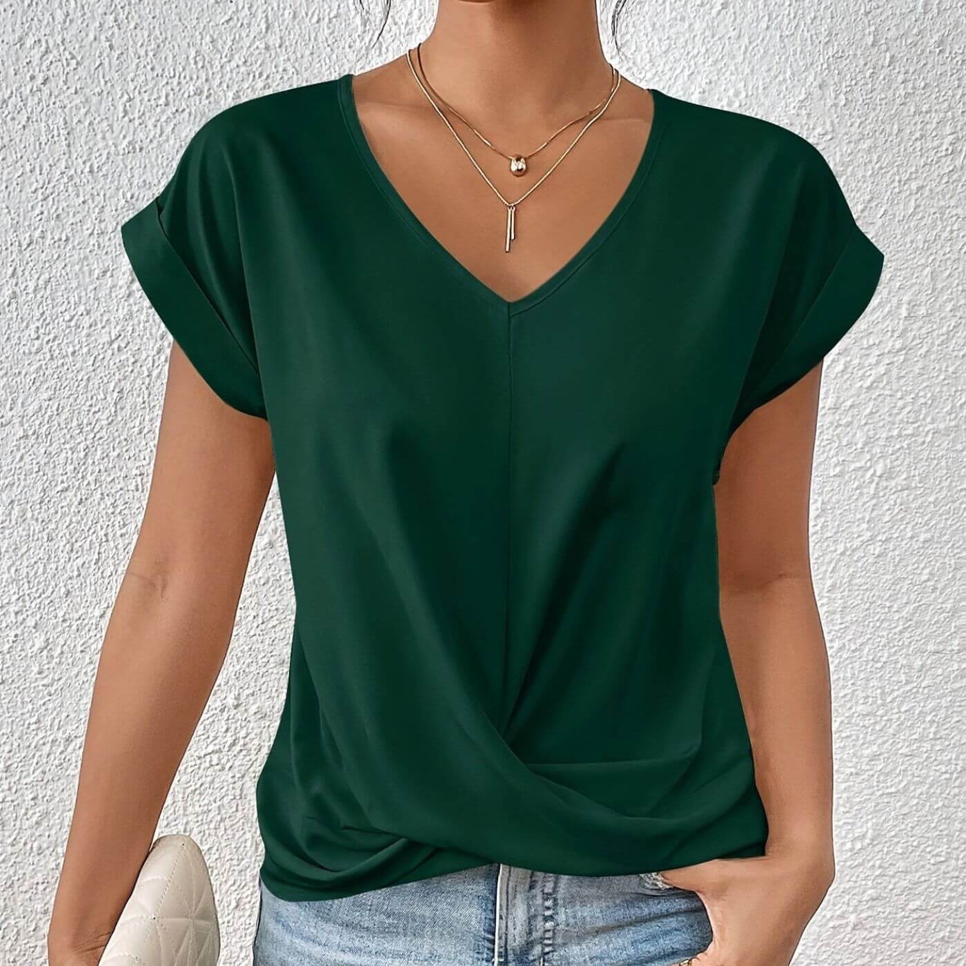 Olive™ – Casual V-Neck T-shirt