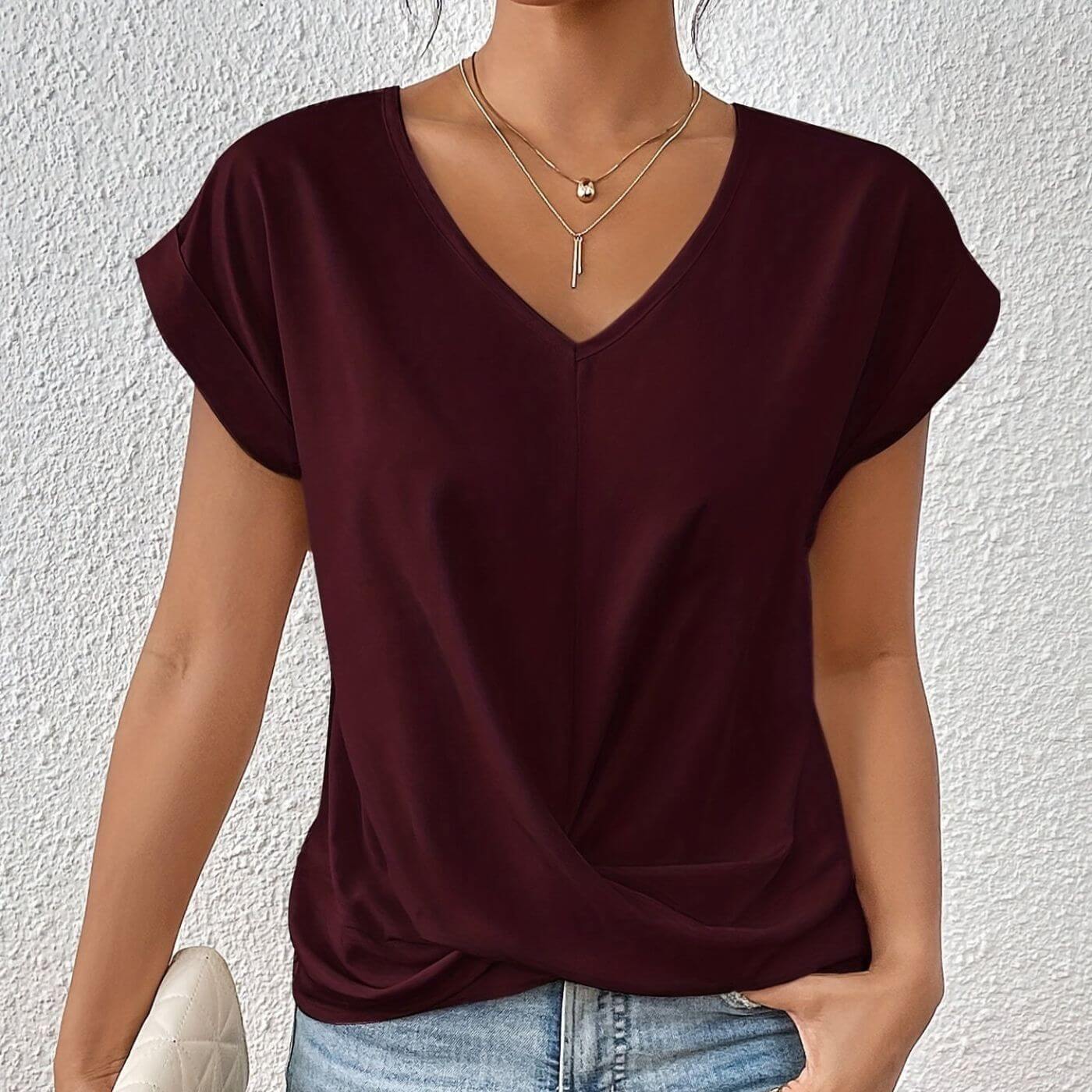 Olive™ – Casual V-Neck T-shirt