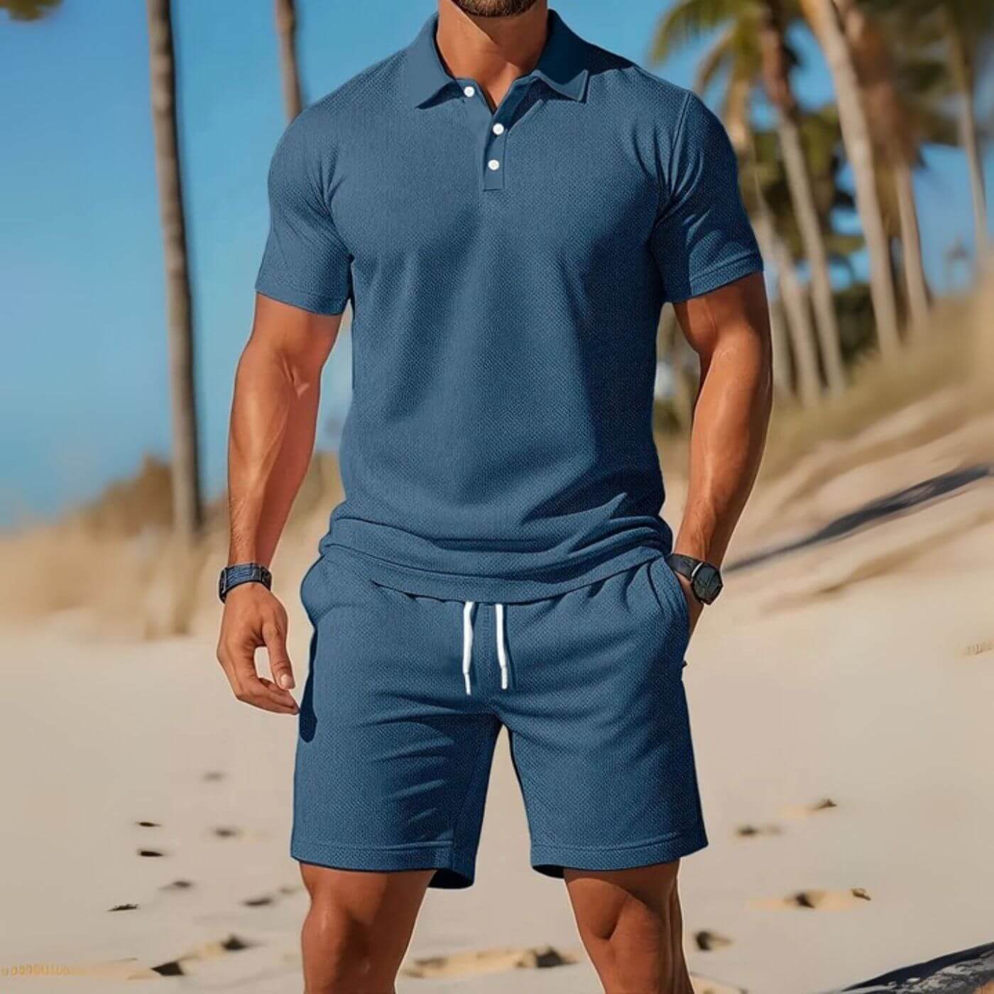 Spencer™ – Breezy Polo And Shorts Set