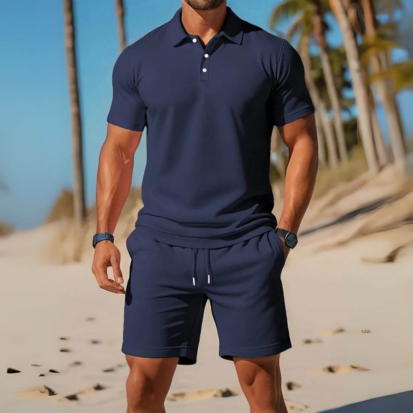 Spencer™ – Breezy Polo And Shorts Set