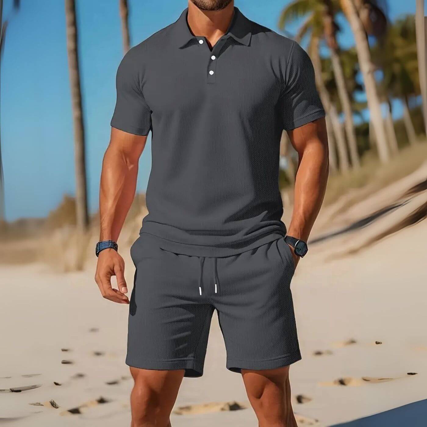 Spencer™ – Breezy Polo And Shorts Set