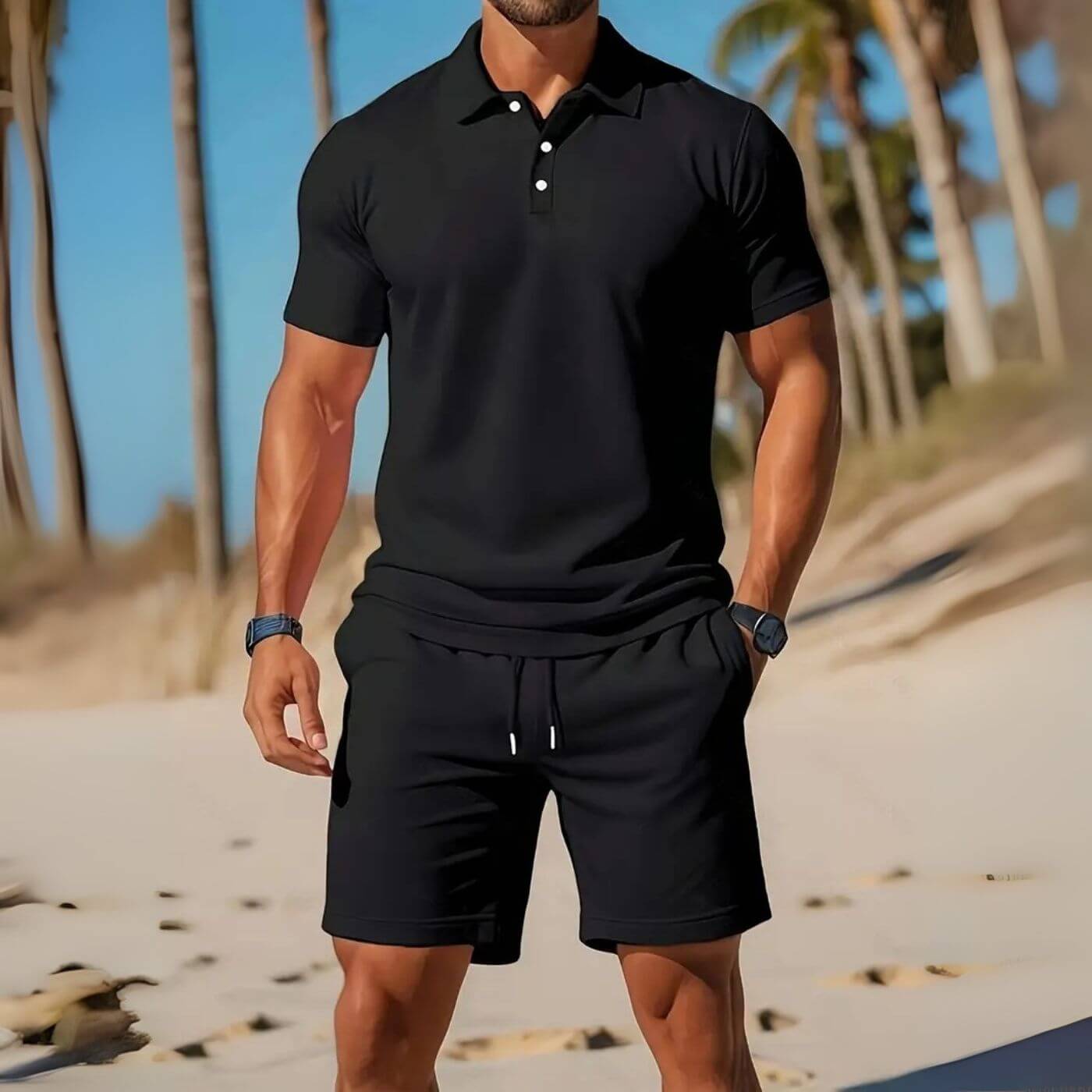 Spencer™ – Breezy Polo And Shorts Set