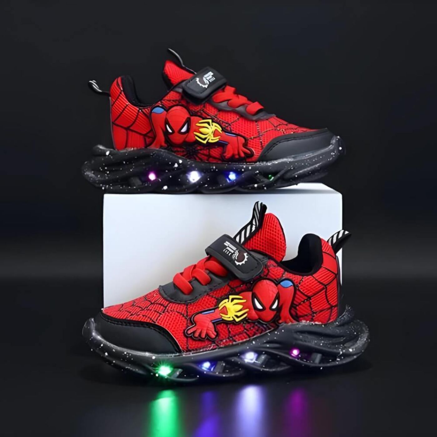 SpiderKickz™ - Superhero LED Sneakers for Kids