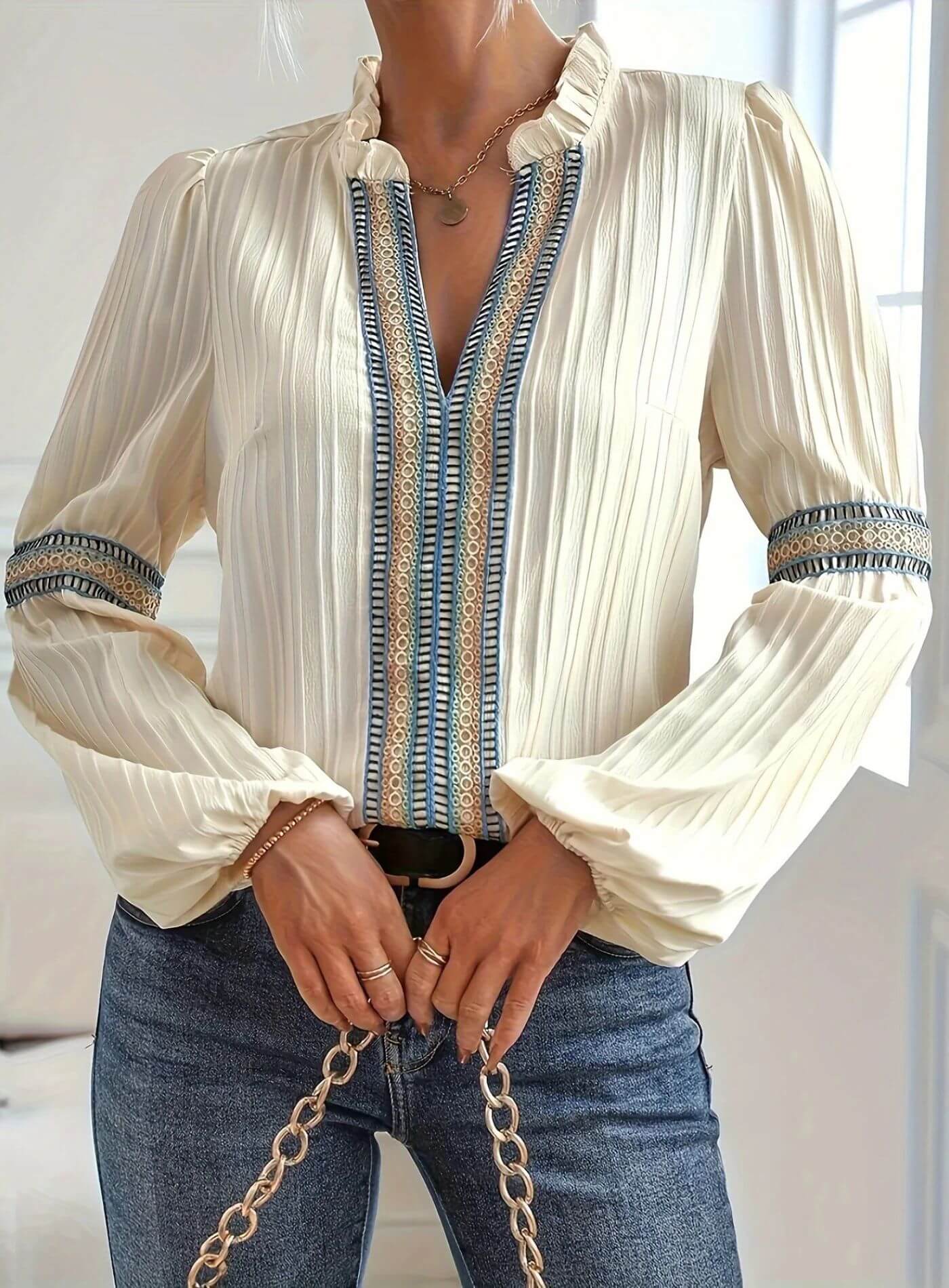 Carly™ – Elegant Long Sleeve Blouse