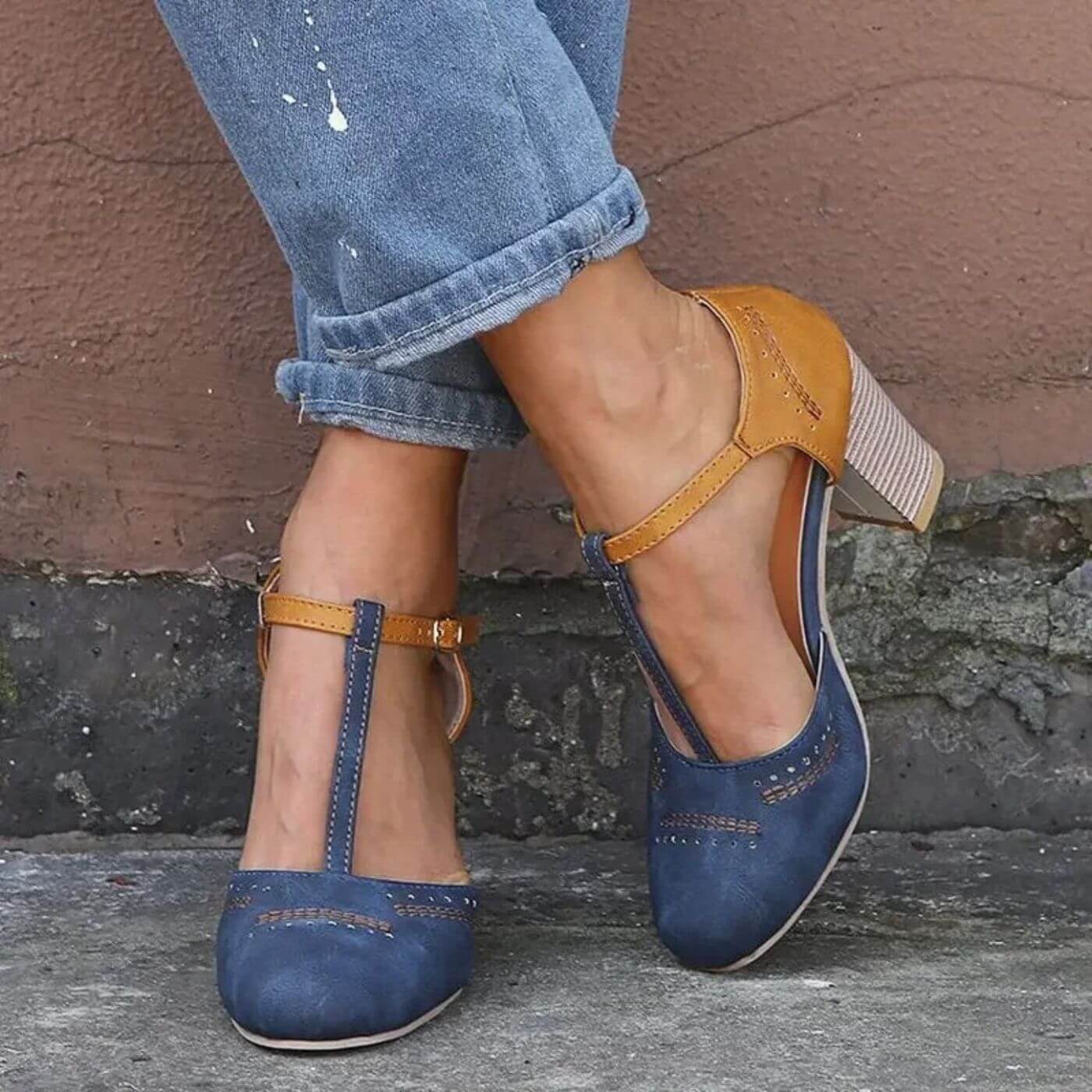Edith™ – Elegant Block Heel Orthopedic Sandals