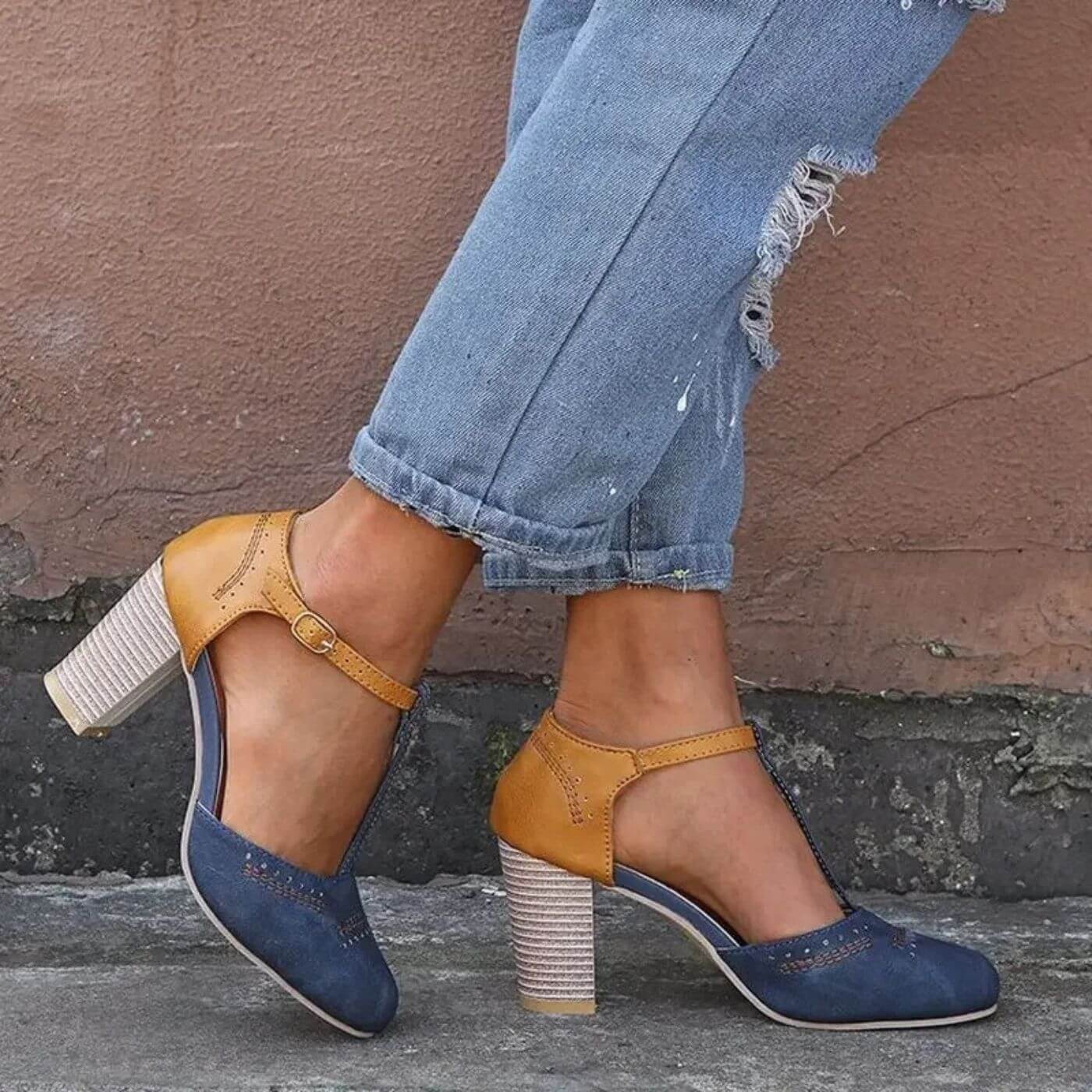 Edith™ – Elegant Block Heel Orthopedic Sandals