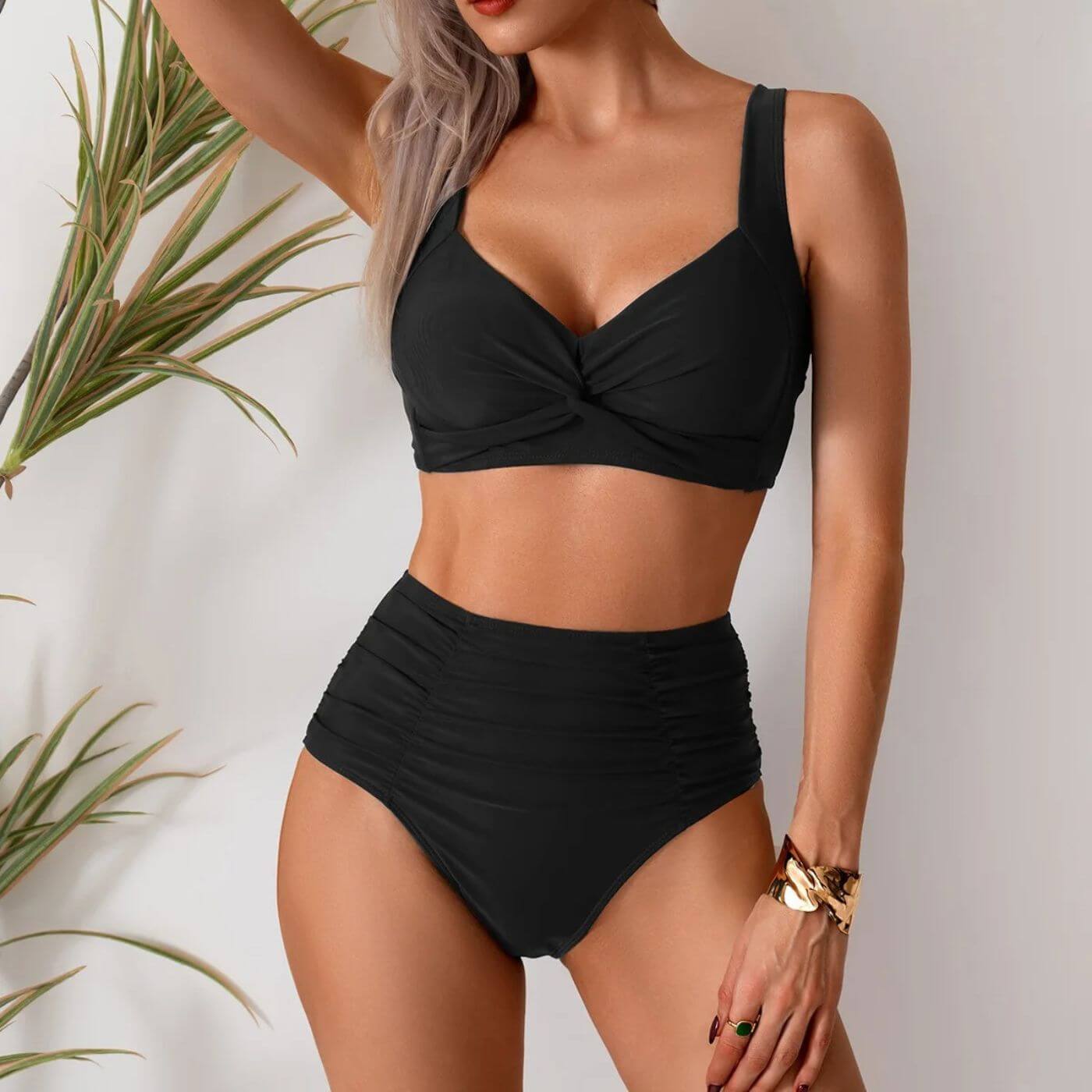 Estelle™ – High Waist 2 Piece Summer Bandeau Bikini