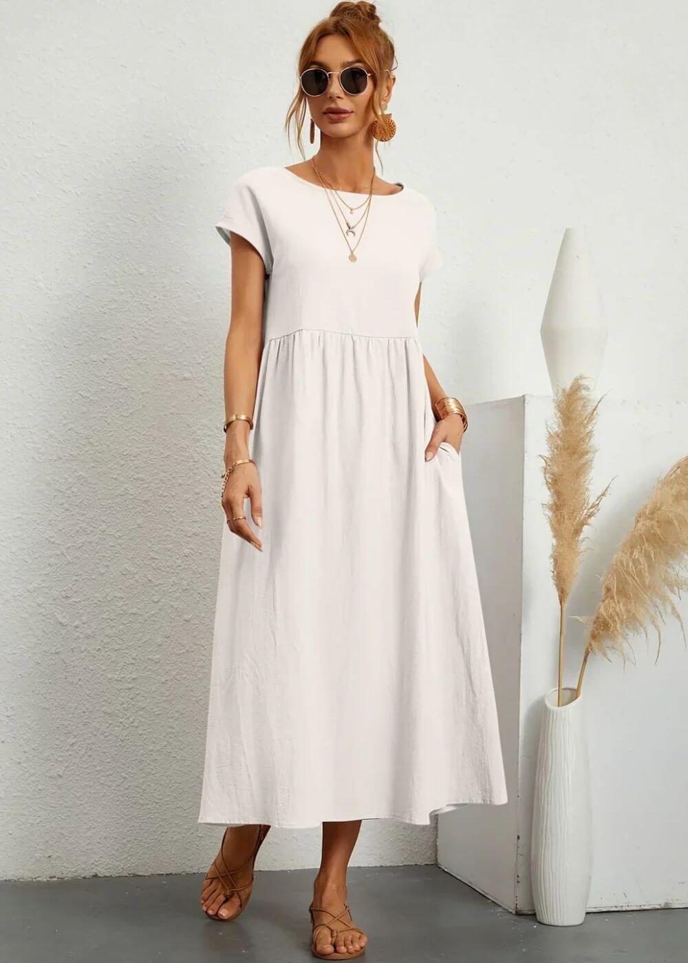 Felicia™ – Elegant Summer Dress with Pockets