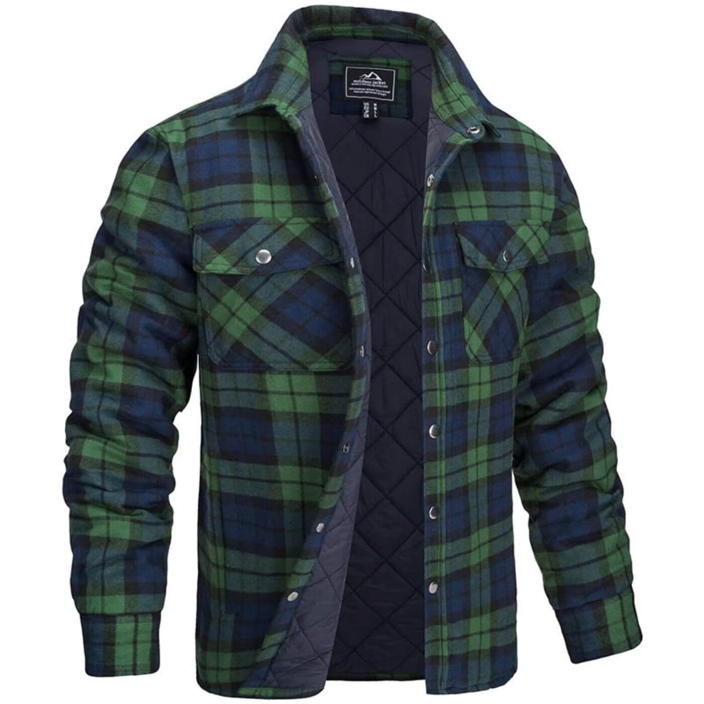 Felix™ - Plaid Quilted Lining Long Sleeve Jacket
