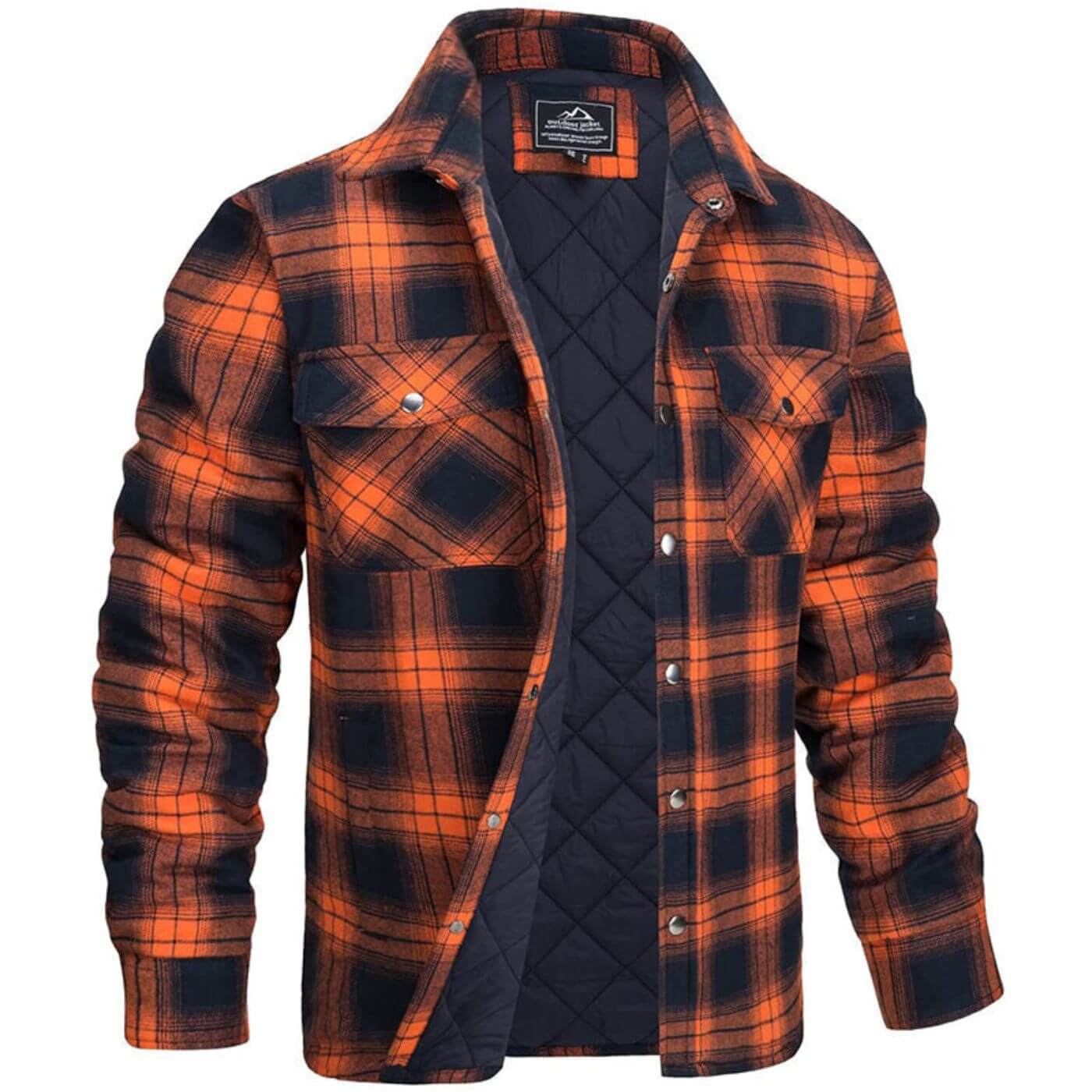 Felix™ - Plaid Quilted Lining Long Sleeve Jacket
