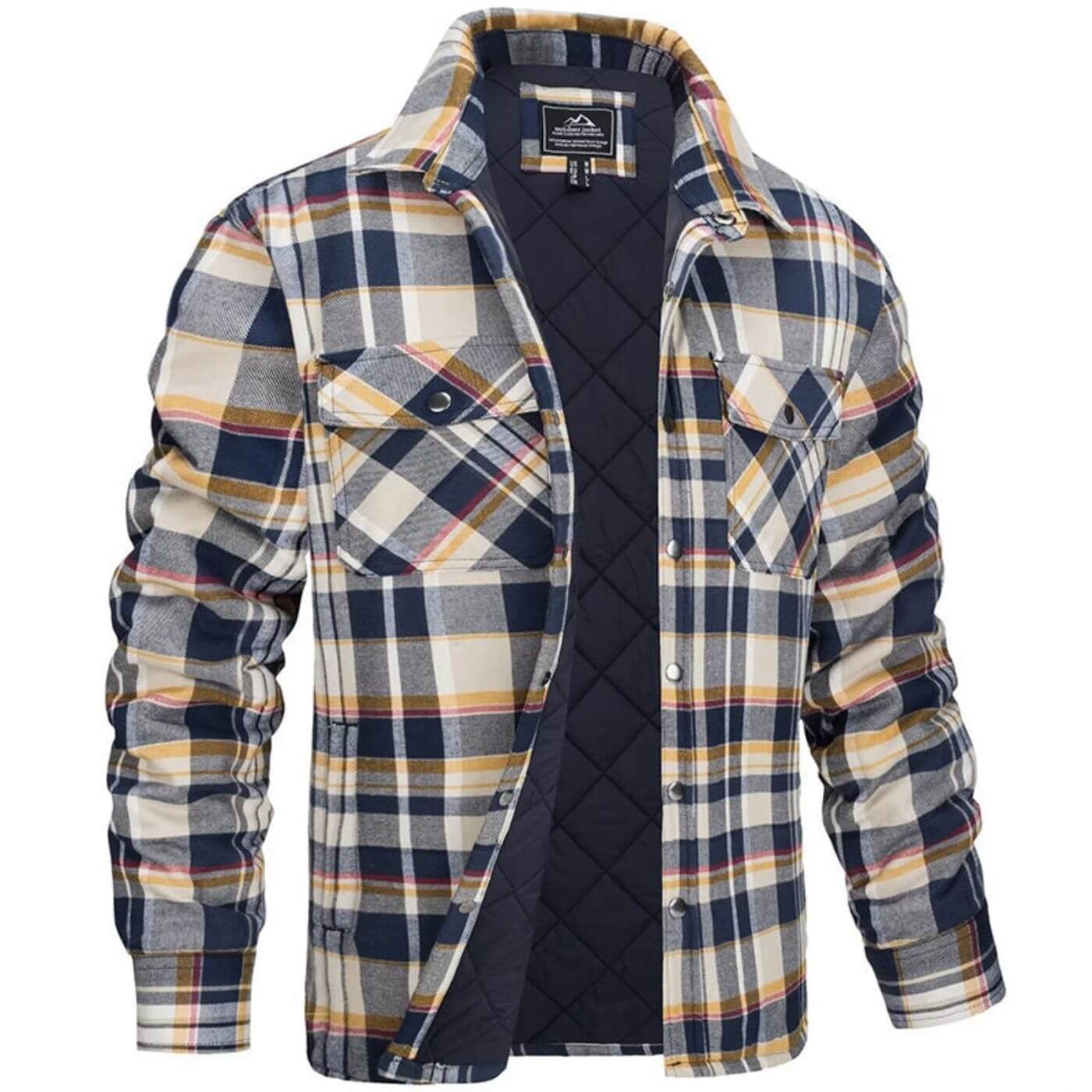 Felix™ - Plaid Quilted Lining Long Sleeve Jacket