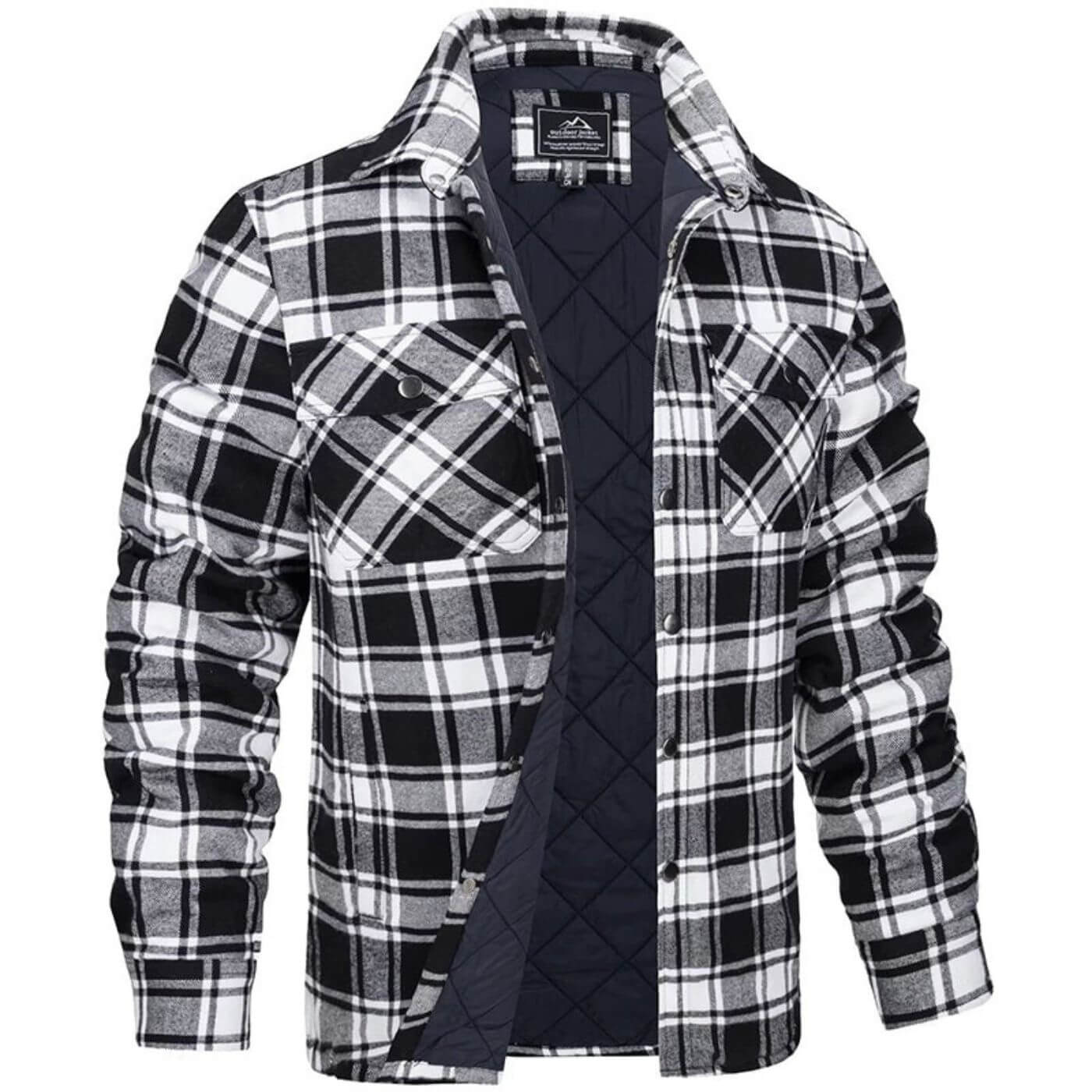 Felix™ - Plaid Quilted Lining Long Sleeve Jacket