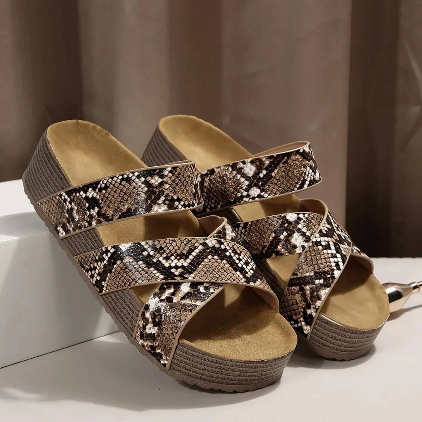 Geneviève™ – Orthopedic Leather Strap Summer Sandals