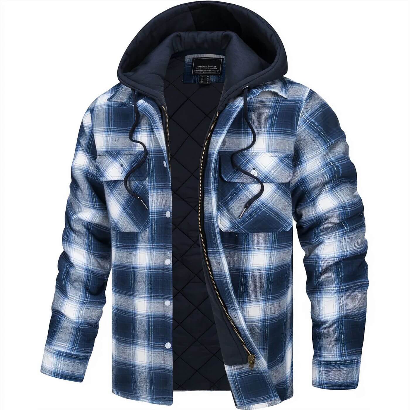 Jean™ - Checkered Zip Hooded Jacket
