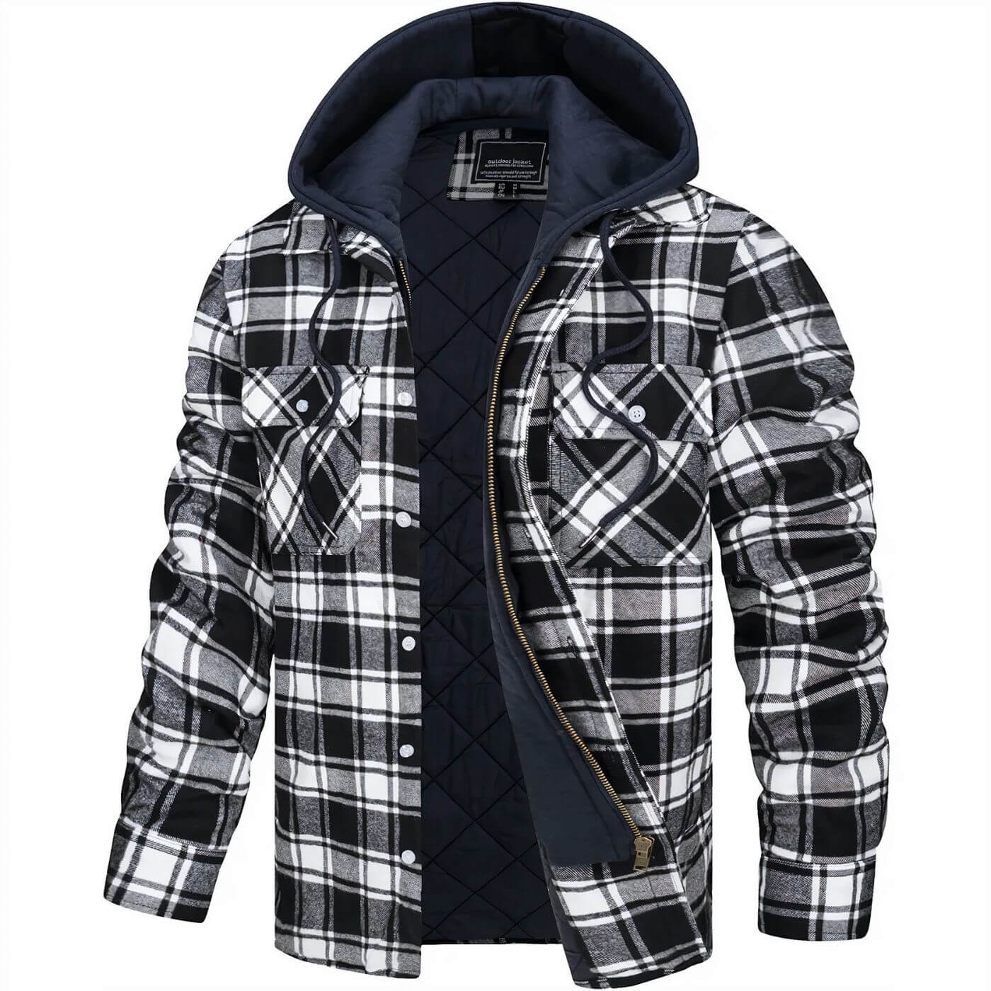 Jean™ - Checkered Zip Hooded Jacket