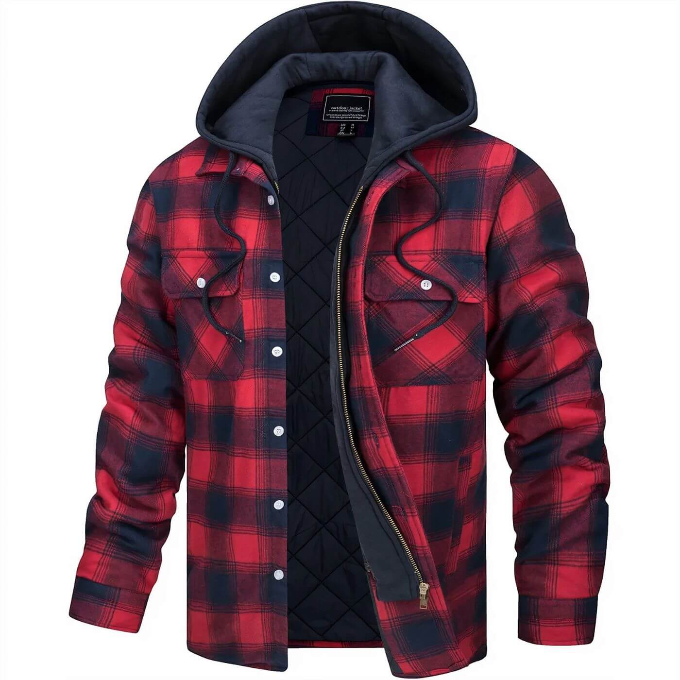 Jean™ - Checkered Zip Hooded Jacket