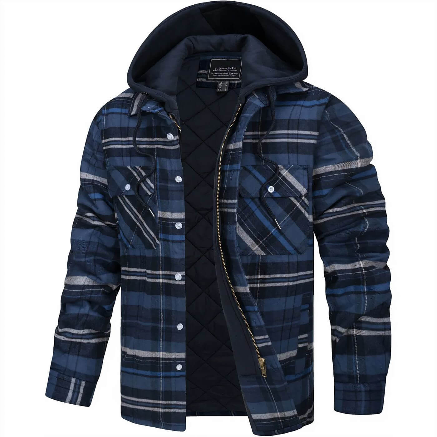 Jean™ - Checkered Zip Hooded Jacket